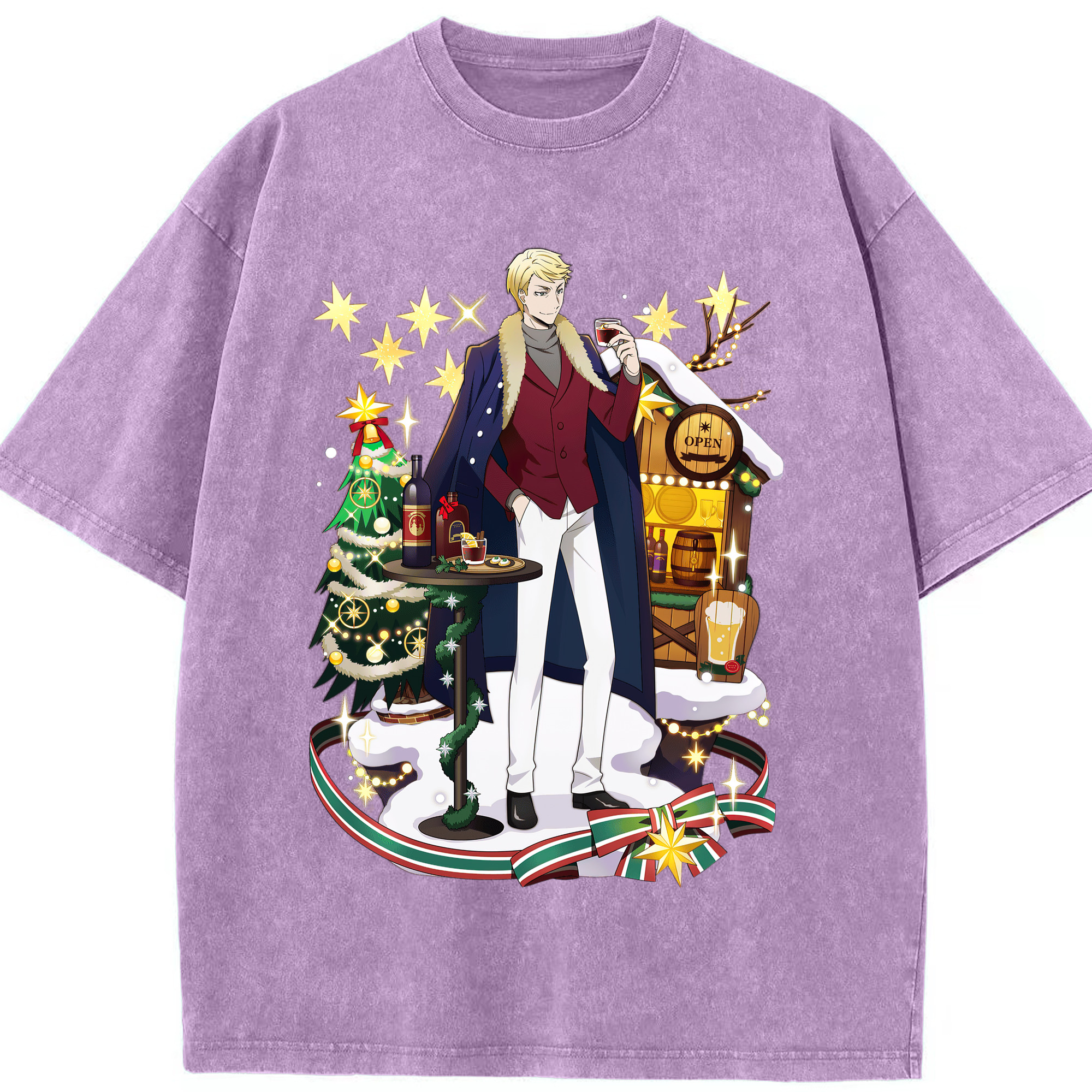 （画像用） 文豪ストレイドッグス Bungo Stray Dogs 綿100% ヴィンテージ風 半袖Tシャツ（フロントプリント）