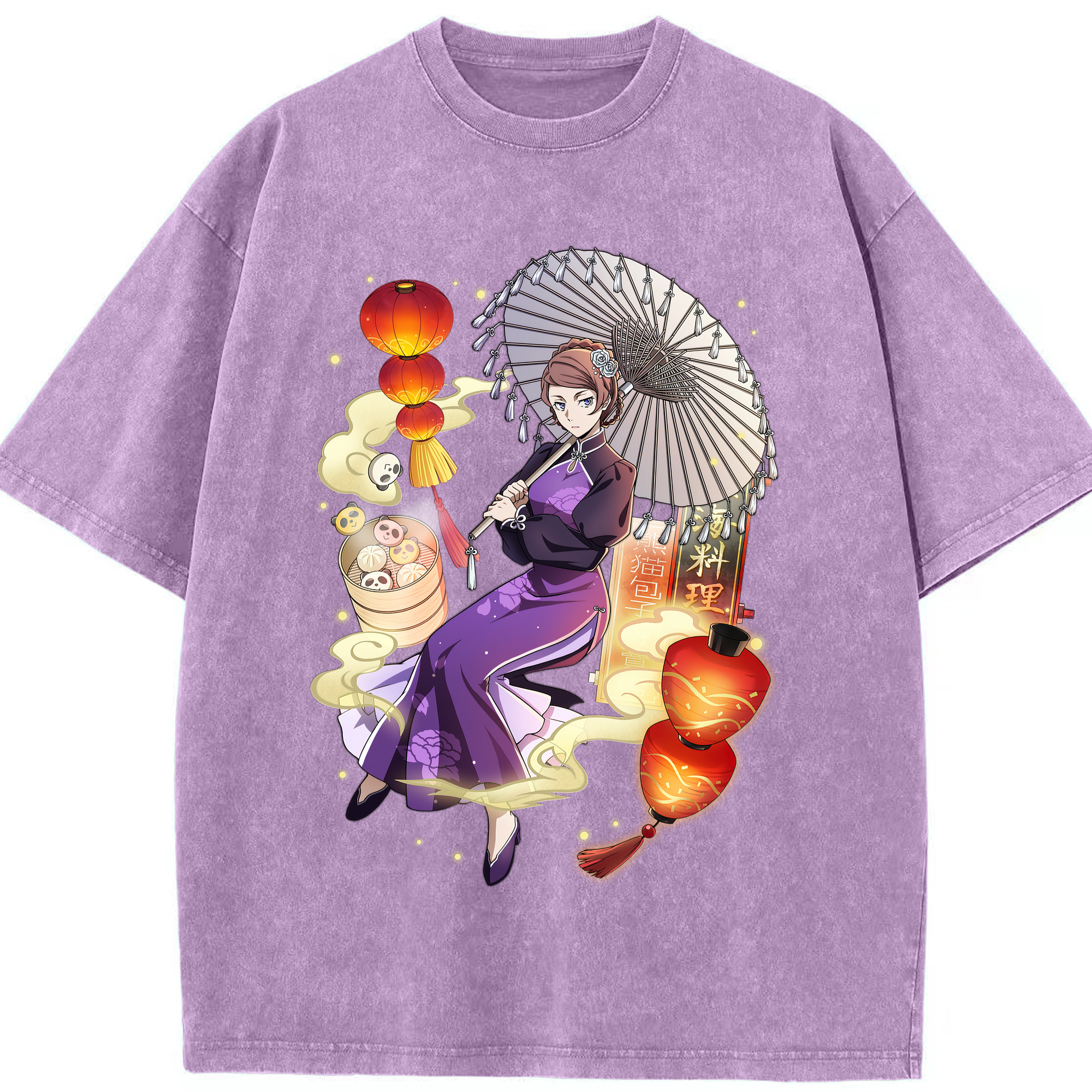 （画像用） 文豪ストレイドッグス Bungo Stray Dogs 綿100% ヴィンテージ風 半袖Tシャツ（フロントプリント）