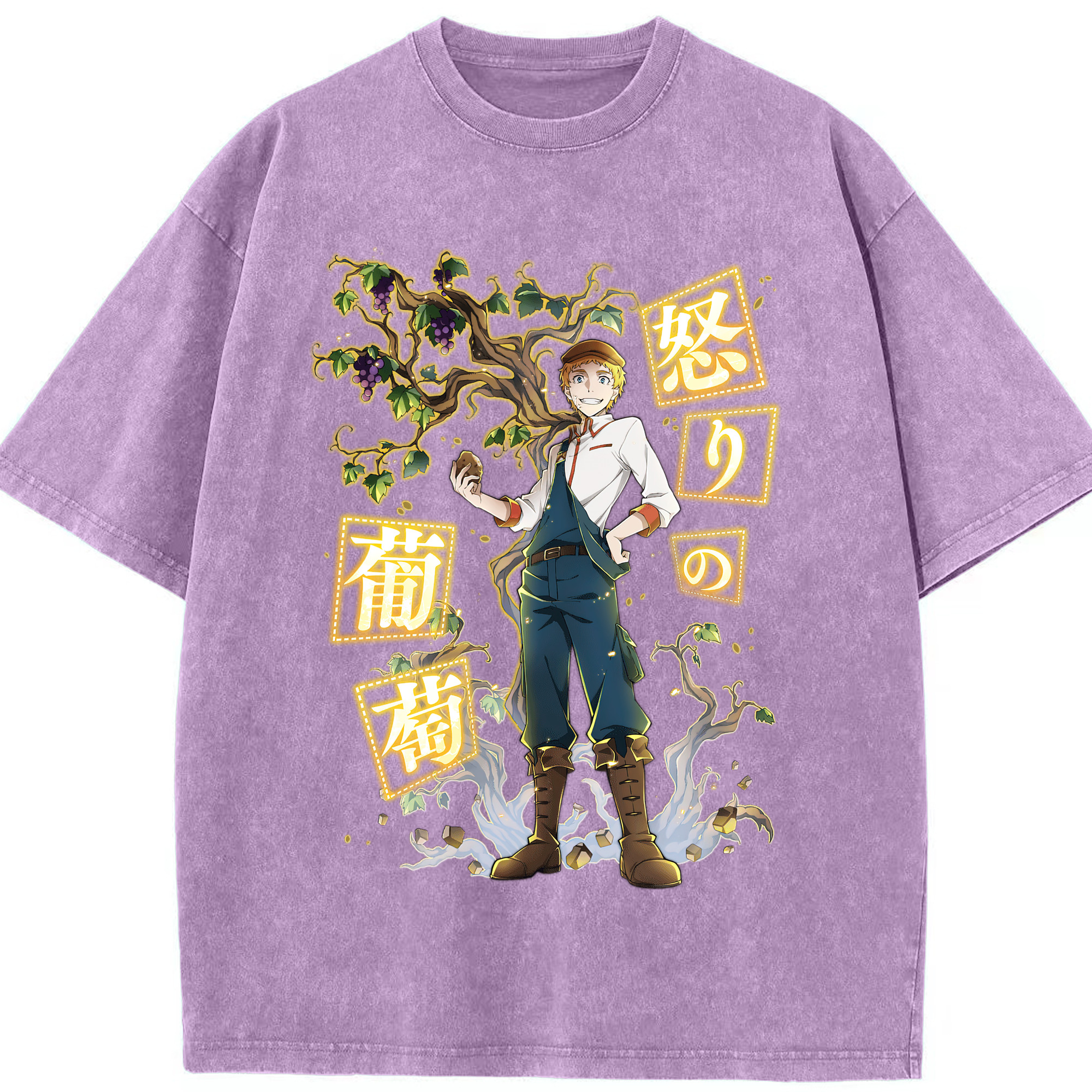 （画像用） 文豪ストレイドッグス Bungo Stray Dogs 綿100% ヴィンテージ風 半袖Tシャツ（フロントプリント）