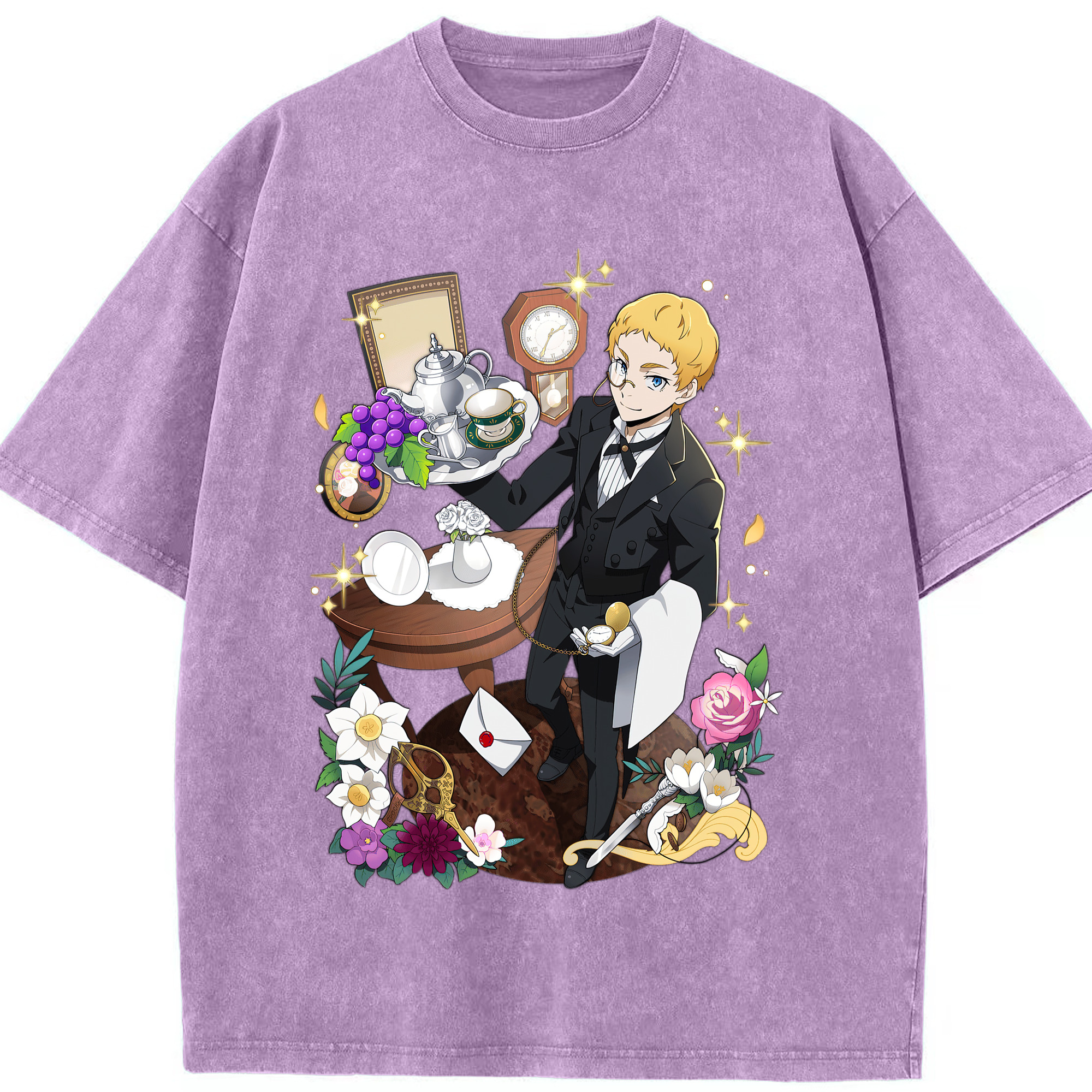 （画像用） 文豪ストレイドッグス Bungo Stray Dogs 綿100% ヴィンテージ風 半袖Tシャツ（フロントプリント）