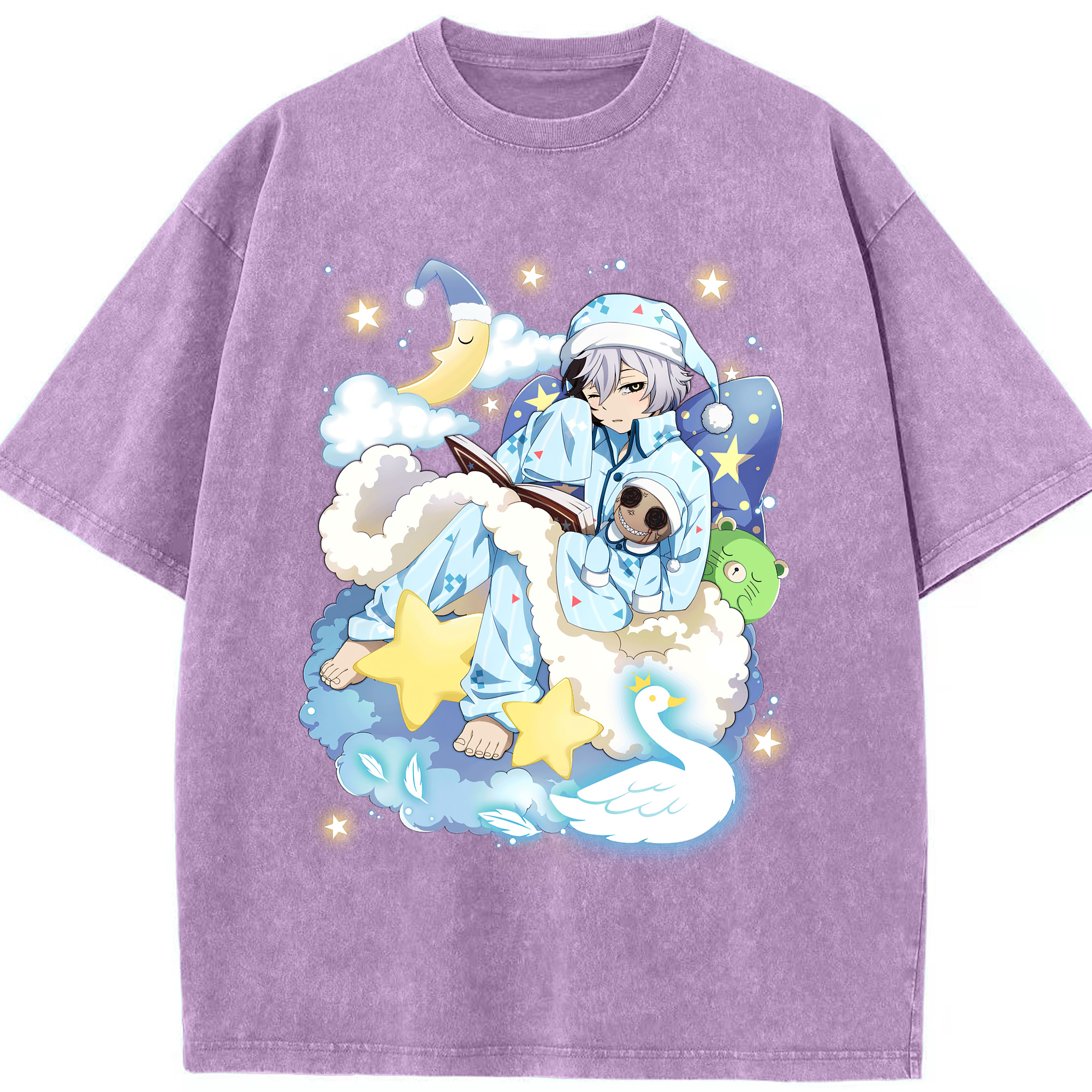（画像用） 文豪ストレイドッグス Bungo Stray Dogs 綿100% ヴィンテージ風 半袖Tシャツ（フロントプリント）