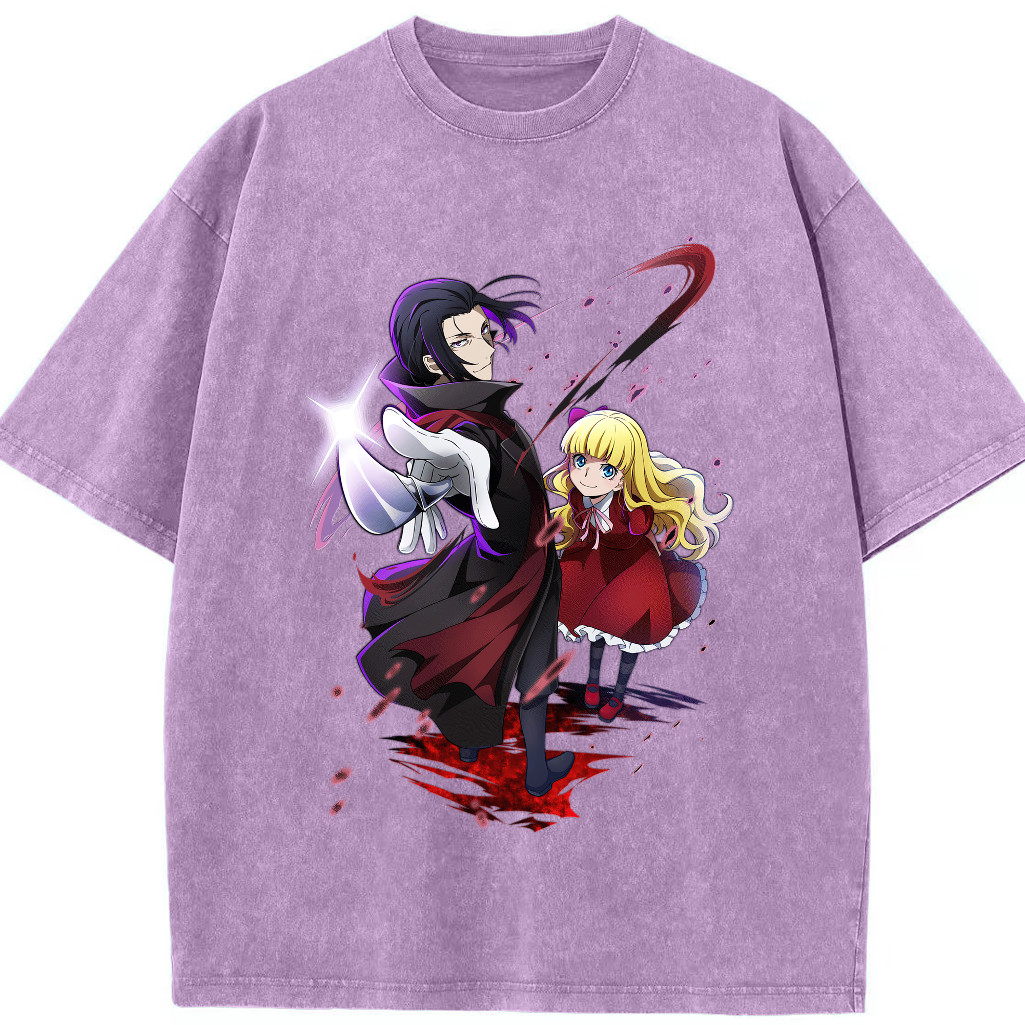 （画像用） 文豪ストレイドッグス Bungo Stray Dogs 綿100% ヴィンテージ風 半袖Tシャツ（フロントプリント）