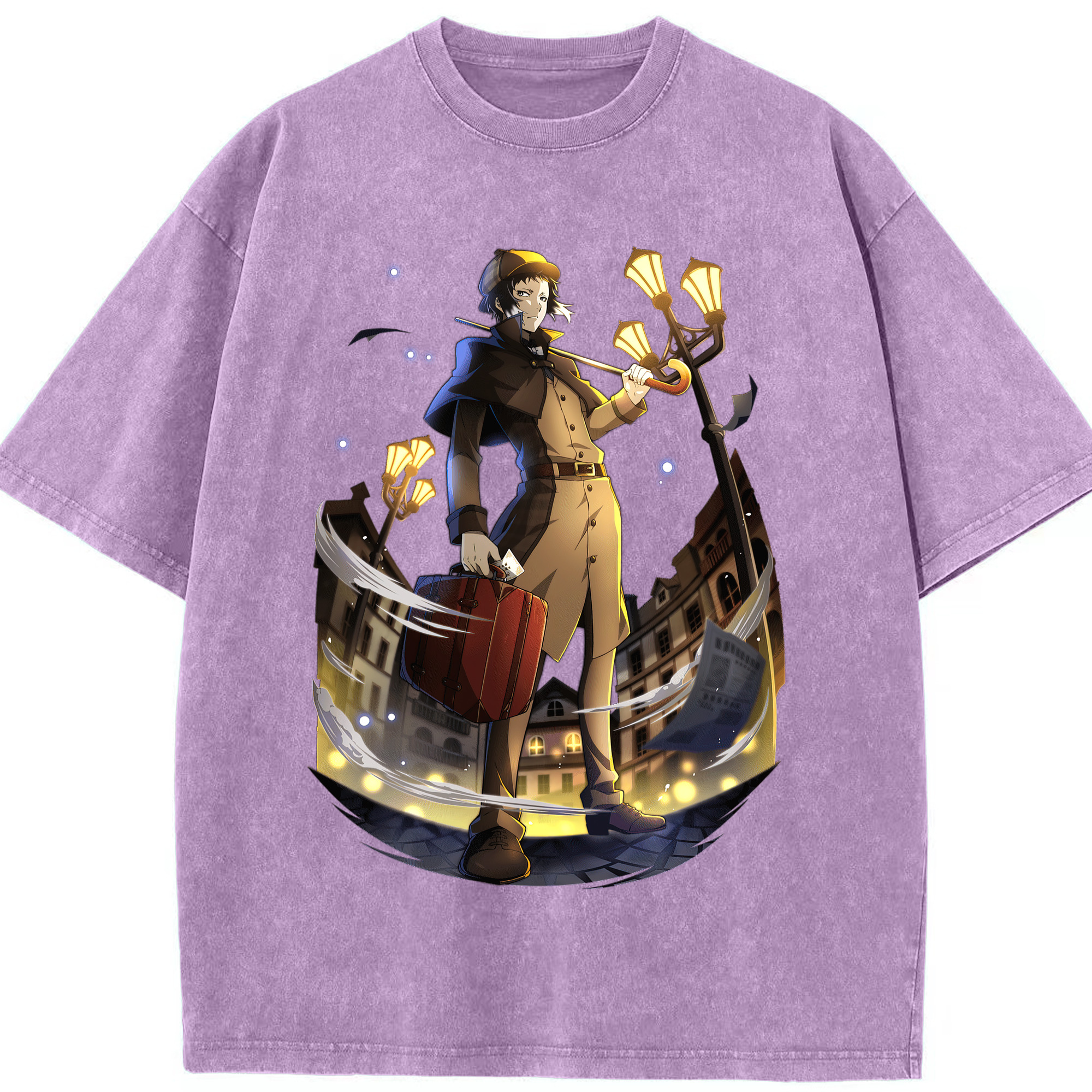 （画像用） 文豪ストレイドッグス Bungo Stray Dogs 綿100% ヴィンテージ風 半袖Tシャツ（フロントプリント）