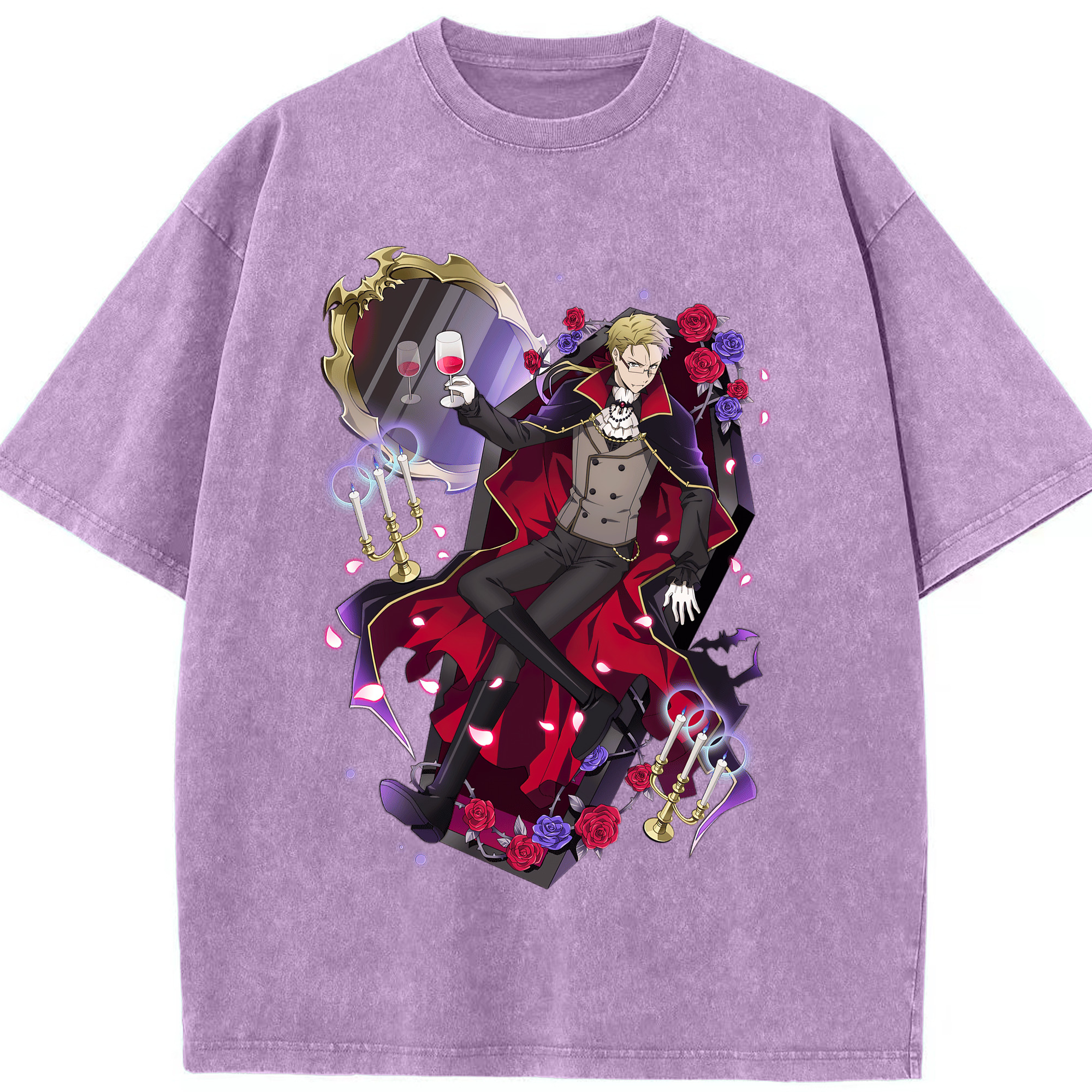 （画像用） 文豪ストレイドッグス Bungo Stray Dogs 綿100% ヴィンテージ風 半袖Tシャツ（フロントプリント）