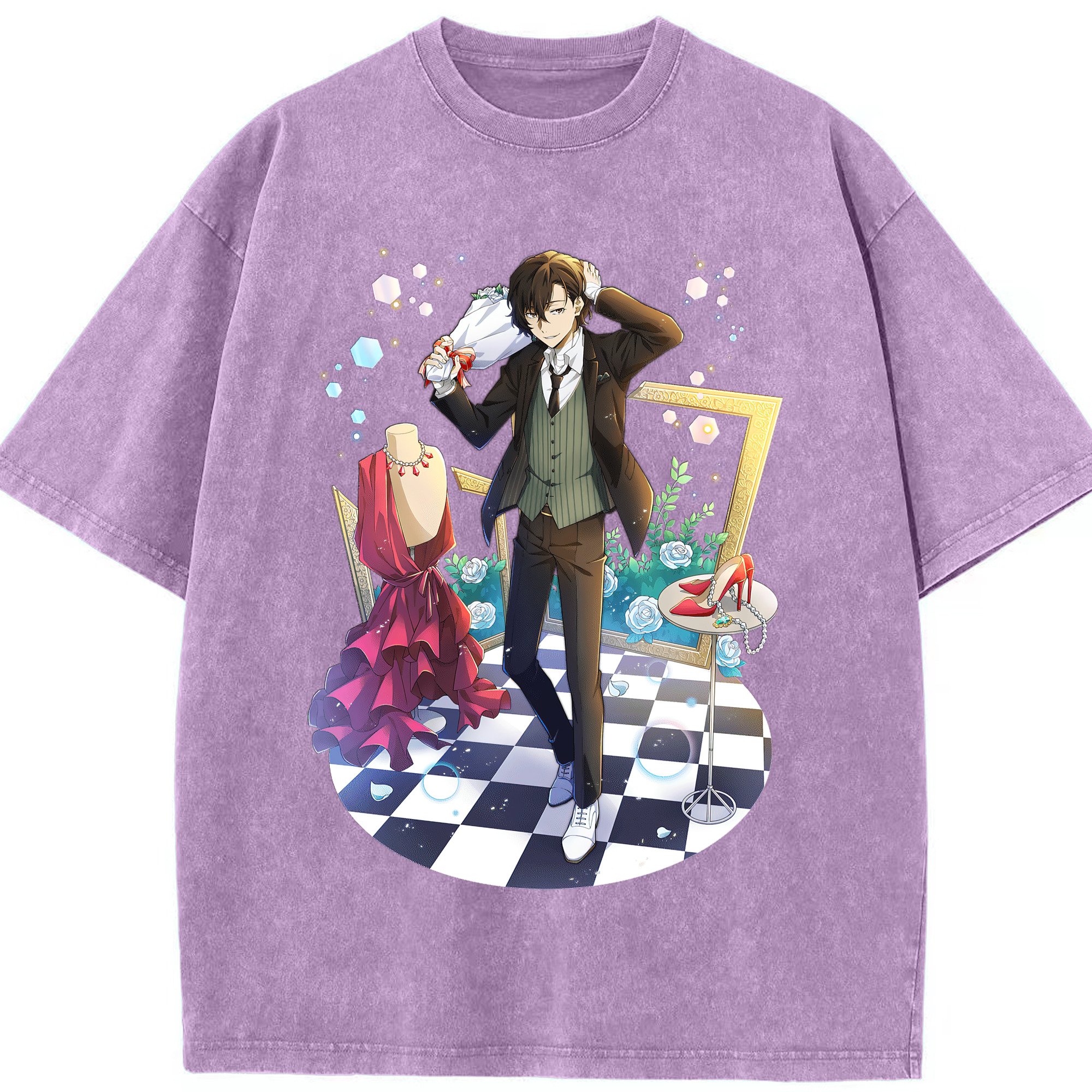 （画像用） 文豪ストレイドッグス Bungo Stray Dogs 綿100% ヴィンテージ風 半袖Tシャツ（フロントプリント）