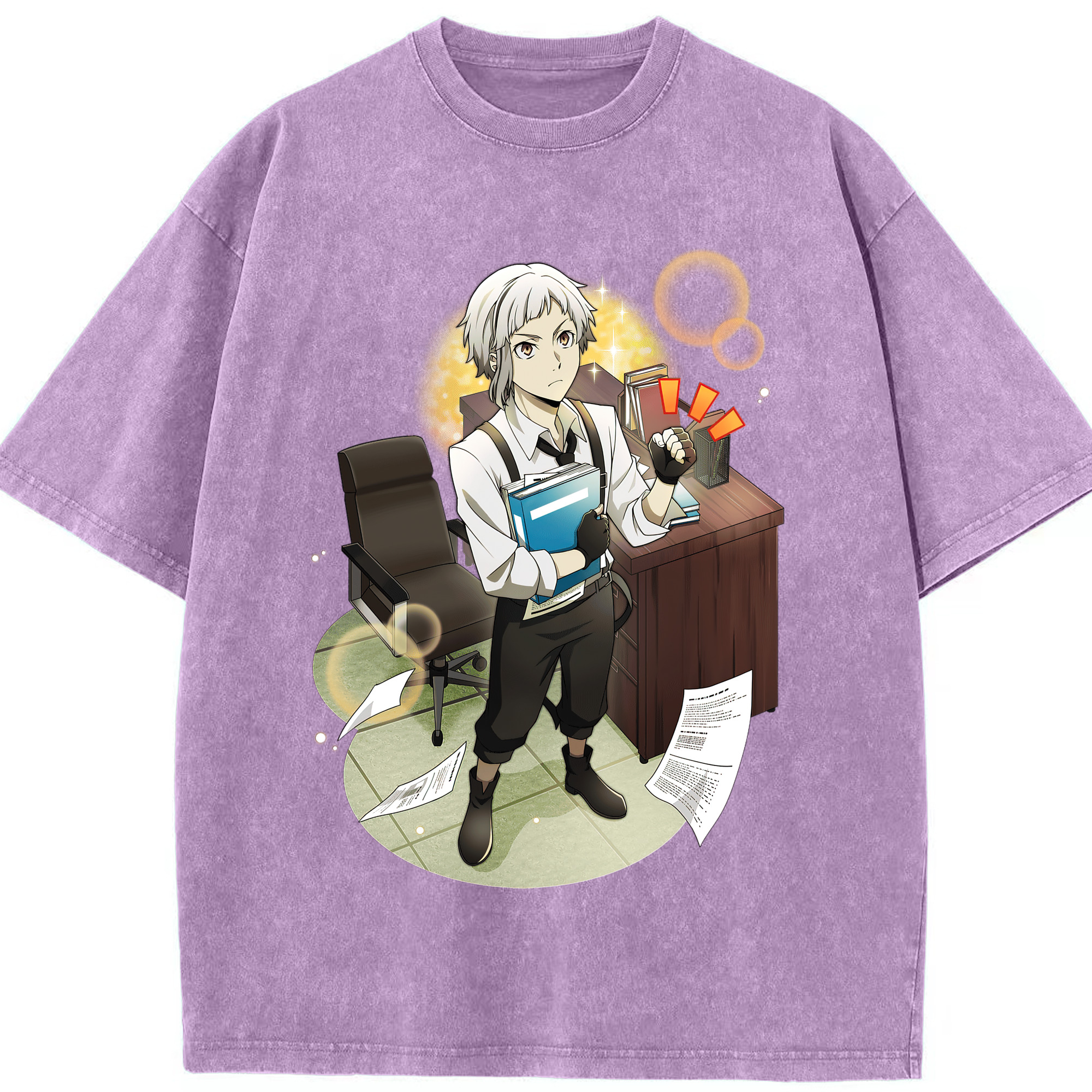 （画像用） 文豪ストレイドッグス Bungo Stray Dogs 綿100% ヴィンテージ風 半袖Tシャツ（フロントプリント）