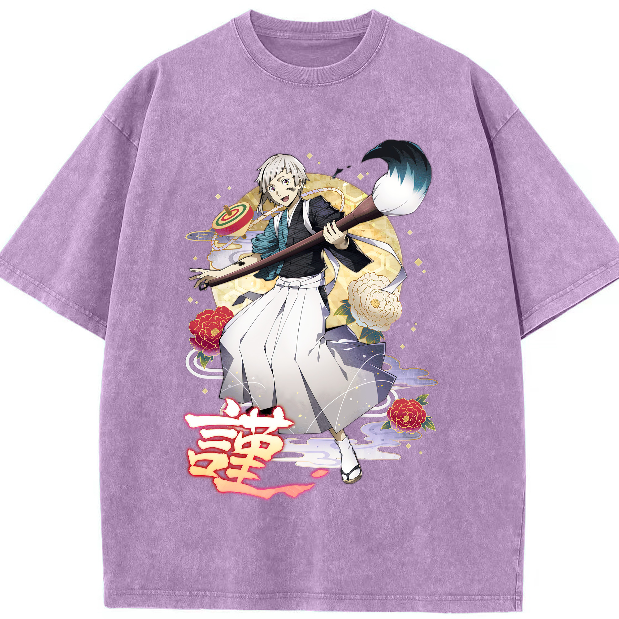 （画像用） 文豪ストレイドッグス Bungo Stray Dogs 綿100% ヴィンテージ風 半袖Tシャツ（フロントプリント）