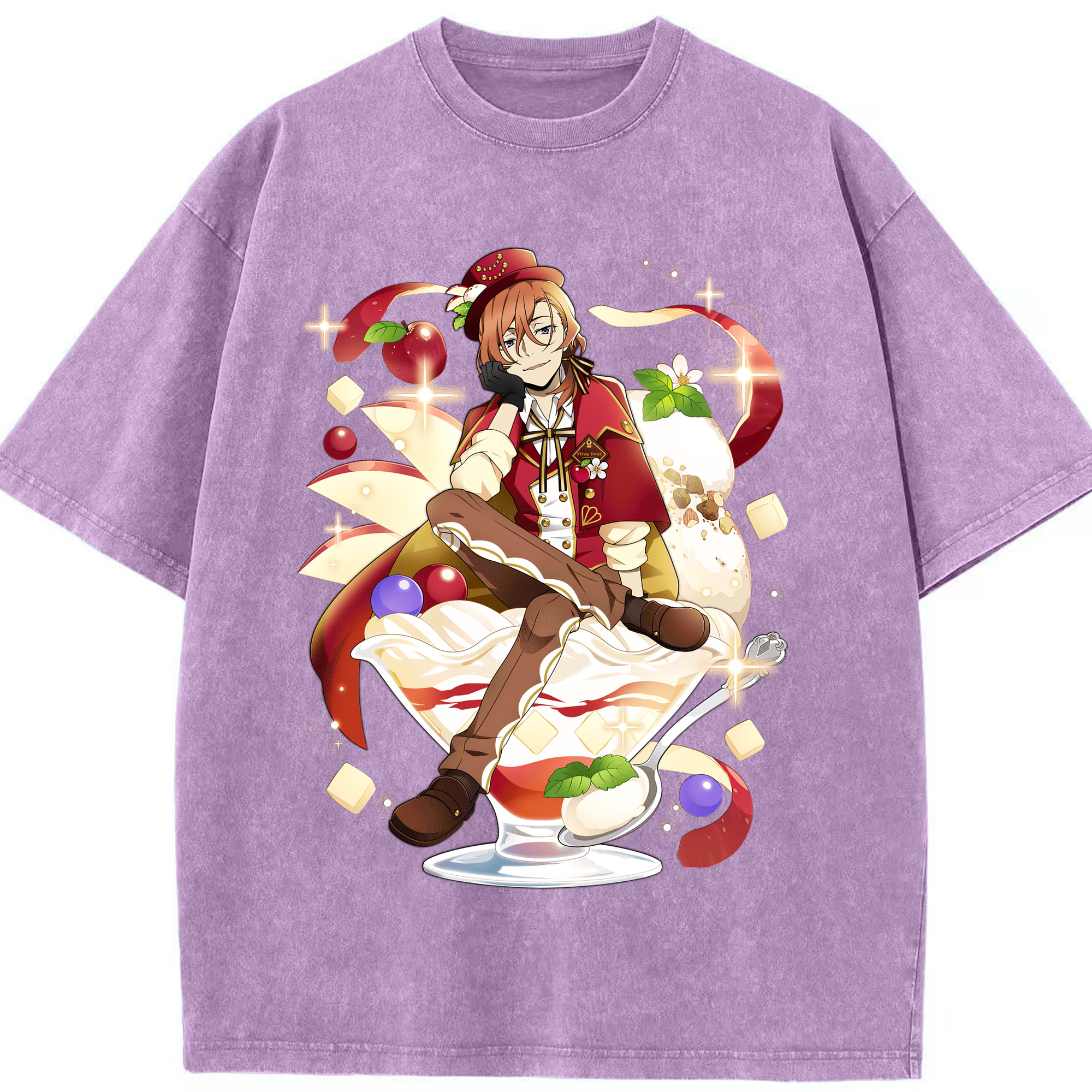 （画像用） 文豪ストレイドッグス Bungo Stray Dogs 綿100% ヴィンテージ風 半袖Tシャツ（フロントプリント）