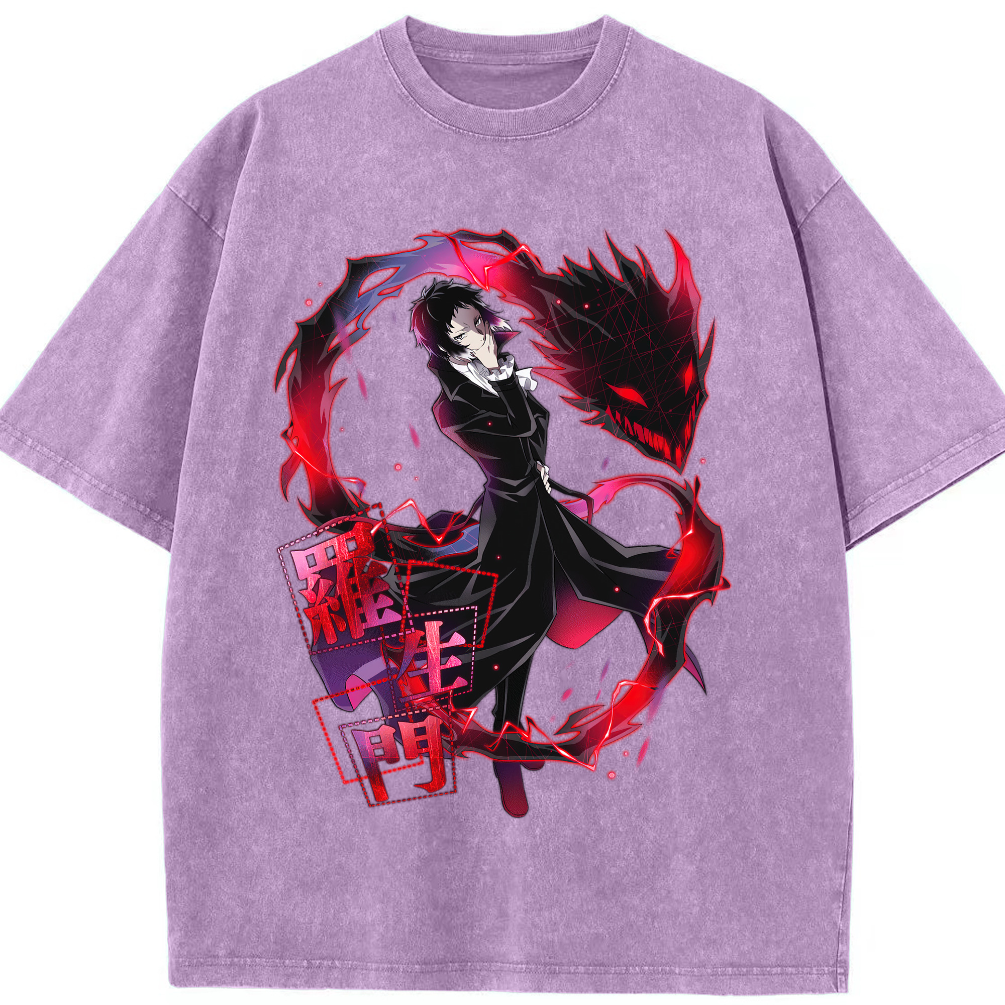 （画像用） 文豪ストレイドッグス Bungo Stray Dogs 綿100% ヴィンテージ風 半袖Tシャツ（フロントプリント）
