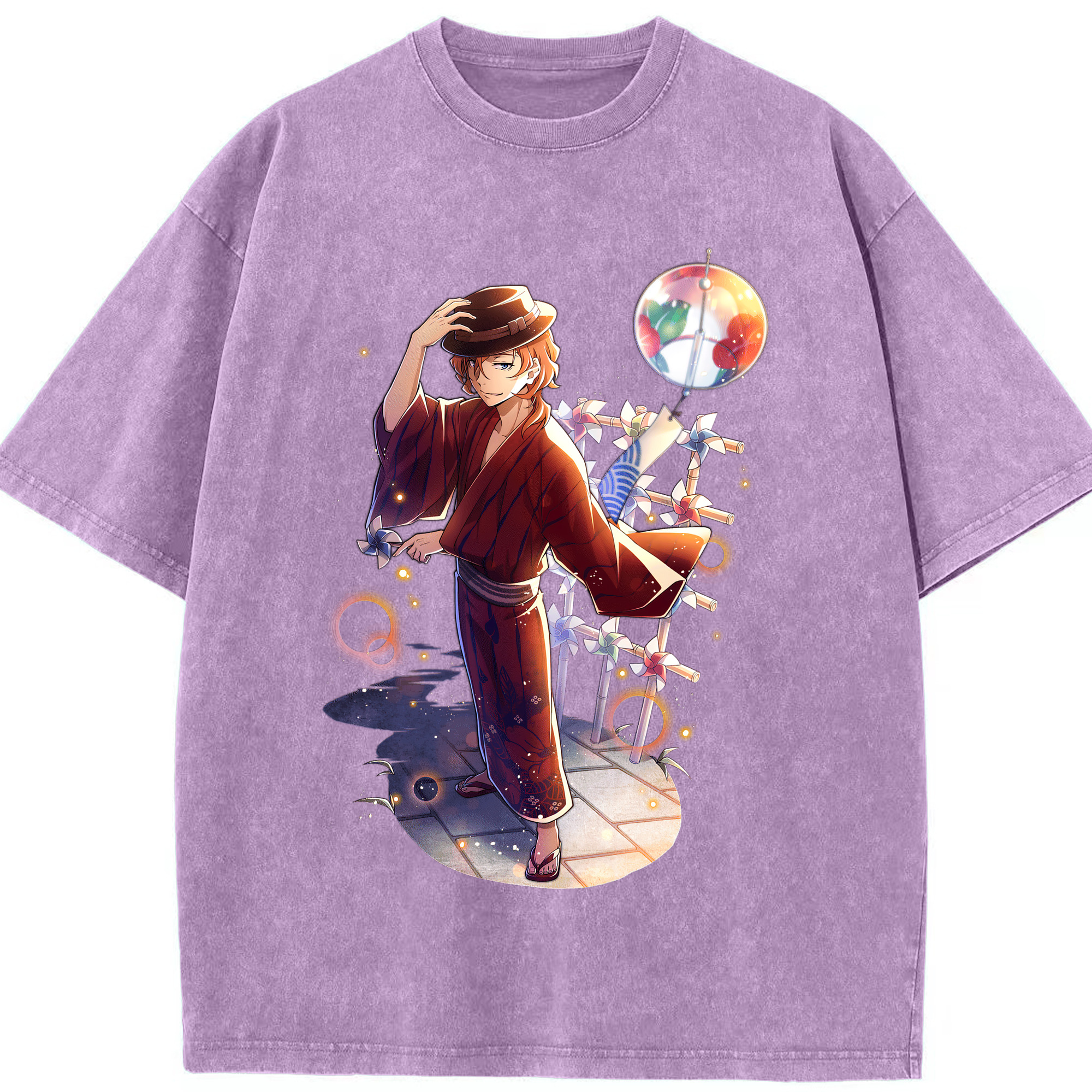 （画像用） 文豪ストレイドッグス Bungo Stray Dogs 綿100% ヴィンテージ風 半袖Tシャツ（フロントプリント）