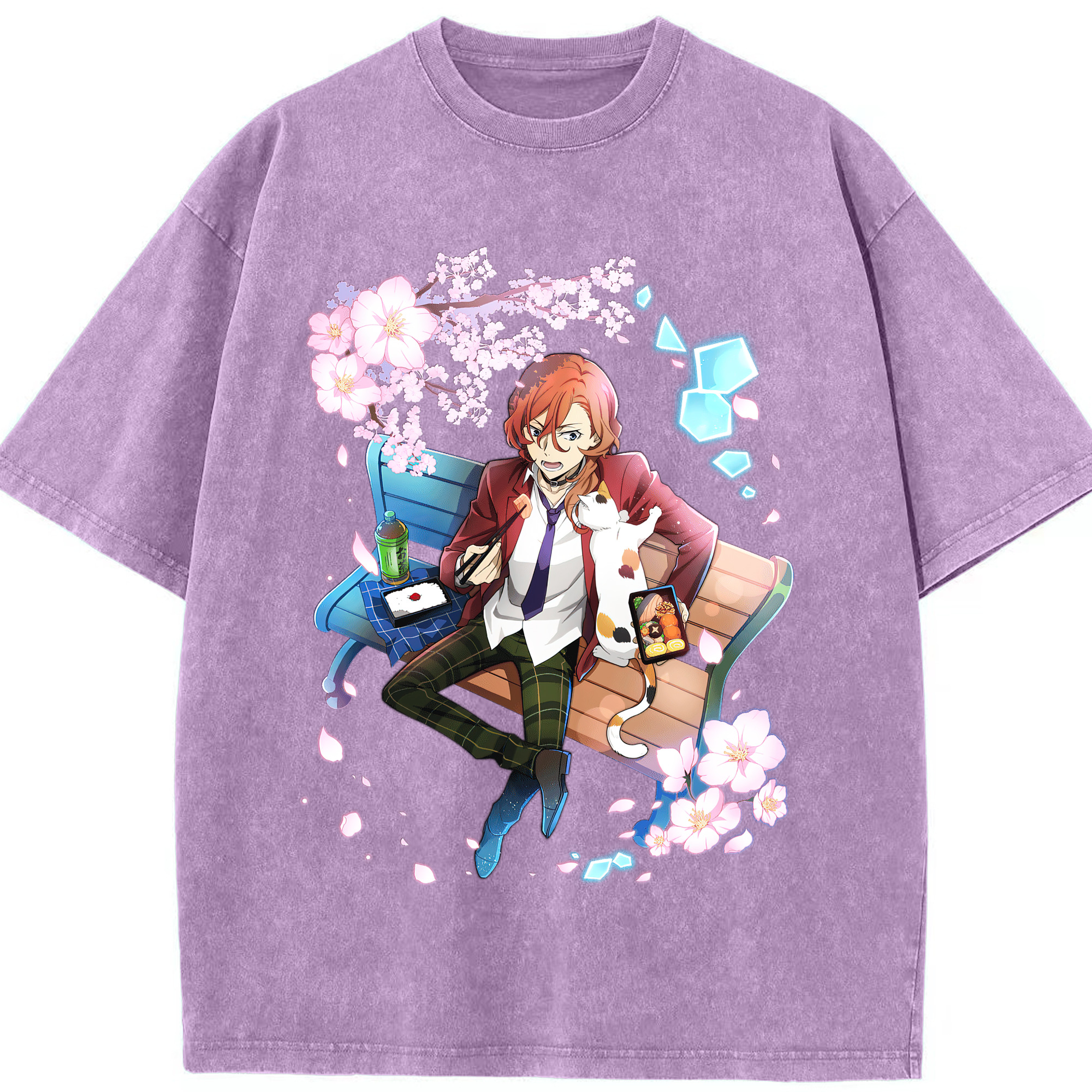 （画像用） 文豪ストレイドッグス Bungo Stray Dogs 綿100% ヴィンテージ風 半袖Tシャツ（フロントプリント）