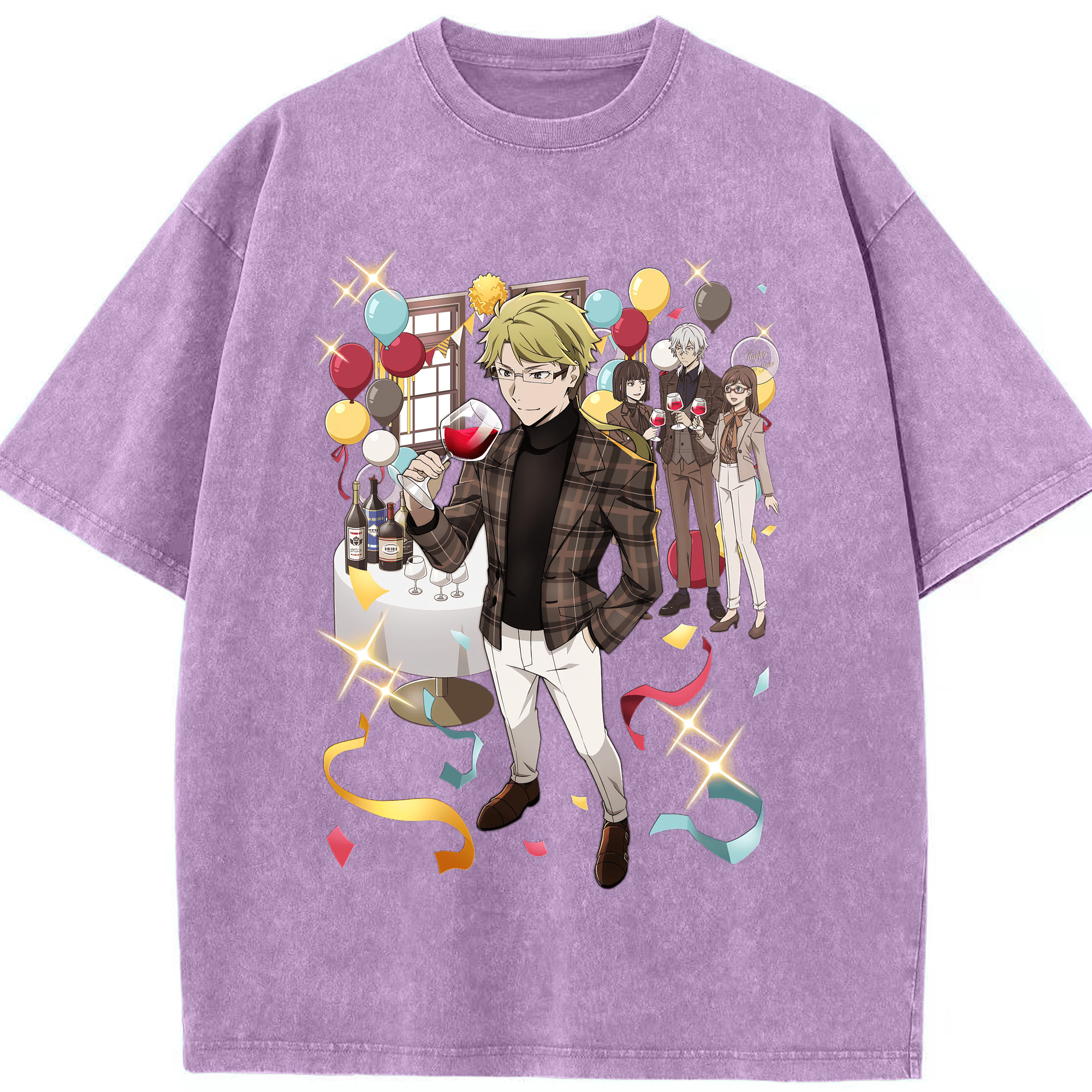 （画像用） 文豪ストレイドッグス Bungo Stray Dogs 綿100% ヴィンテージ風 半袖Tシャツ（フロントプリント）