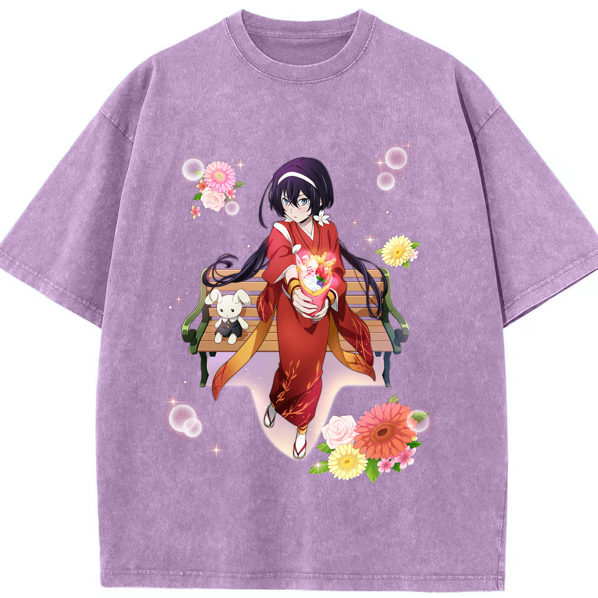 （画像用） 文豪ストレイドッグス Bungo Stray Dogs 綿100% ヴィンテージ風 半袖Tシャツ（フロントプリント）