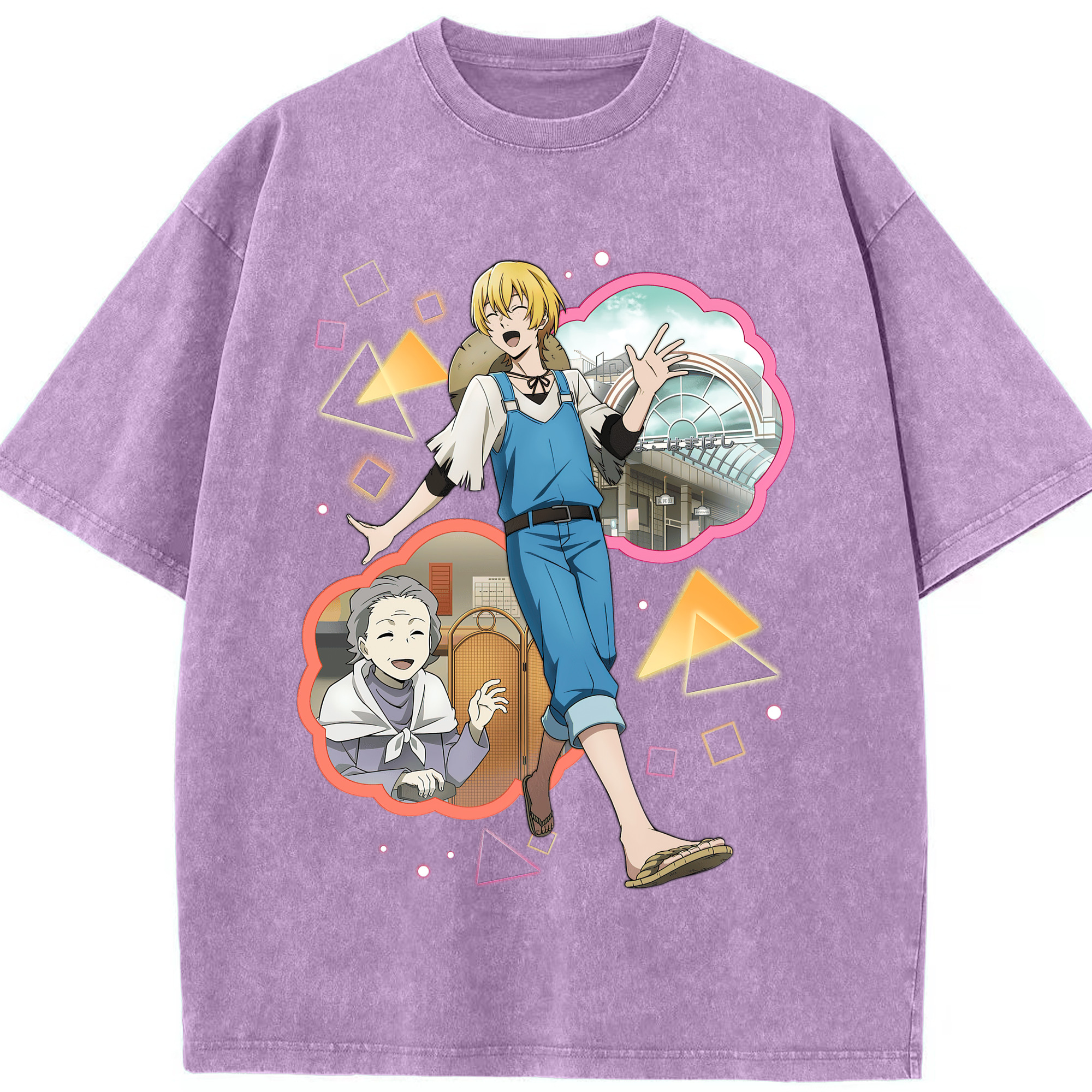 （画像用） 文豪ストレイドッグス Bungo Stray Dogs 綿100% ヴィンテージ風 半袖Tシャツ（フロントプリント）