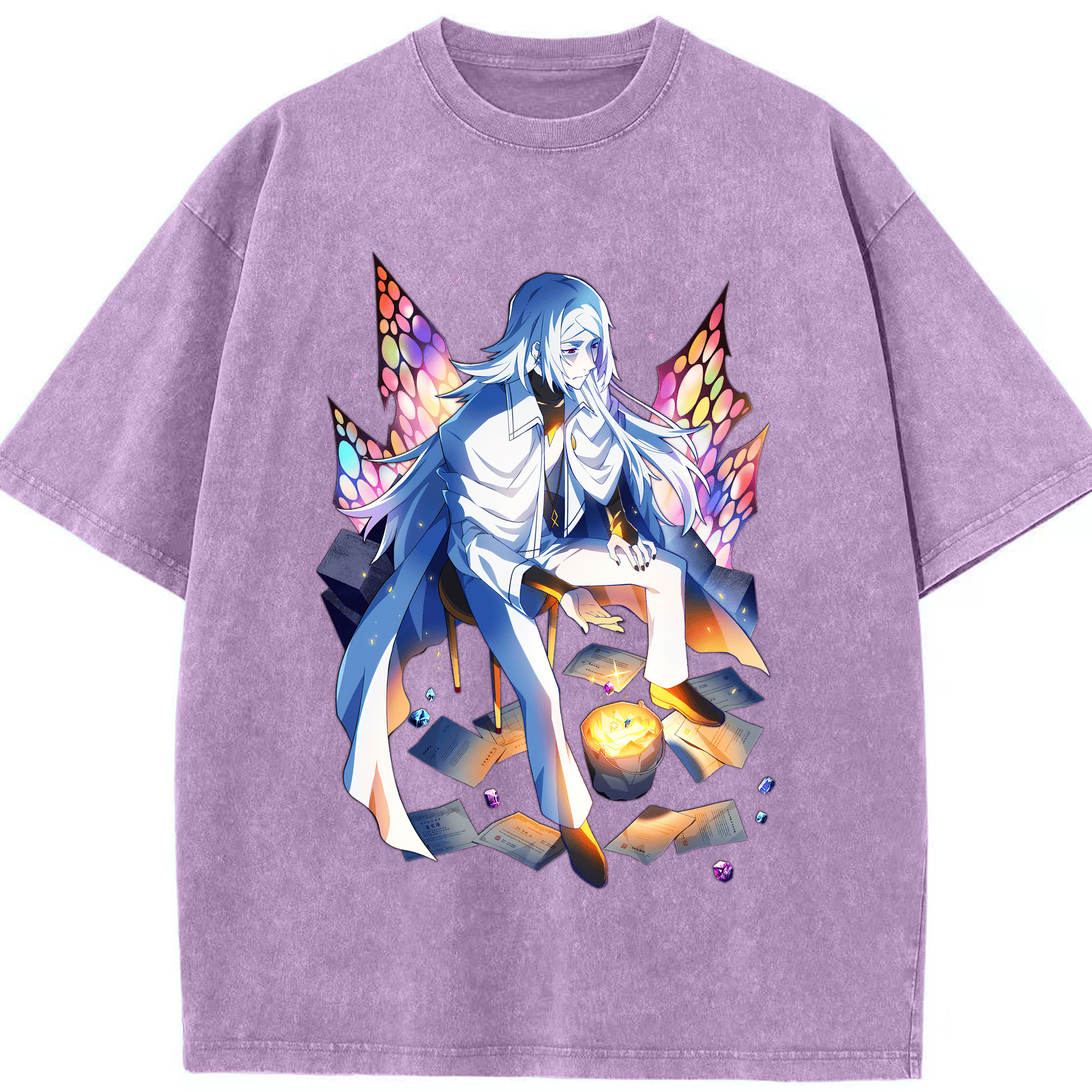 （画像用） 文豪ストレイドッグス Bungo Stray Dogs 綿100% ヴィンテージ風 半袖Tシャツ（フロントプリント）