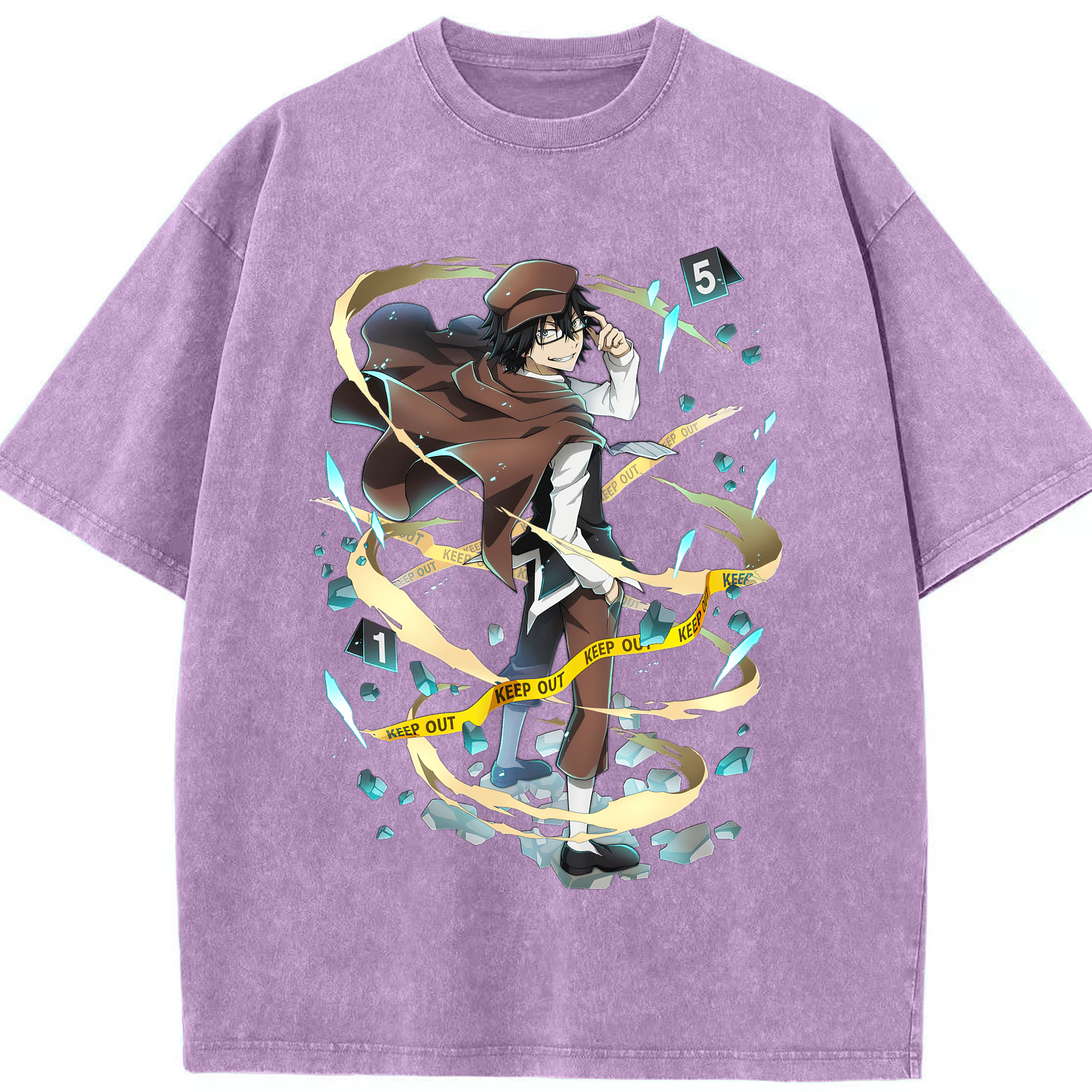 （画像用） 文豪ストレイドッグス Bungo Stray Dogs 綿100% ヴィンテージ風 半袖Tシャツ（フロントプリント）