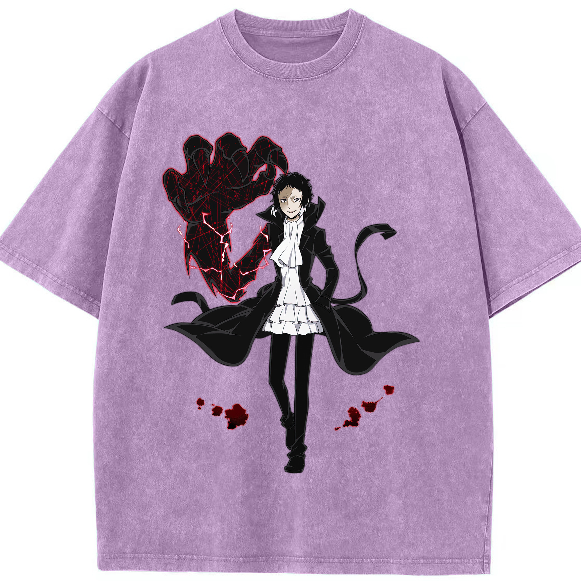 （画像用） 文豪ストレイドッグス Bungo Stray Dogs 綿100% ヴィンテージ風 半袖Tシャツ（フロントプリント）