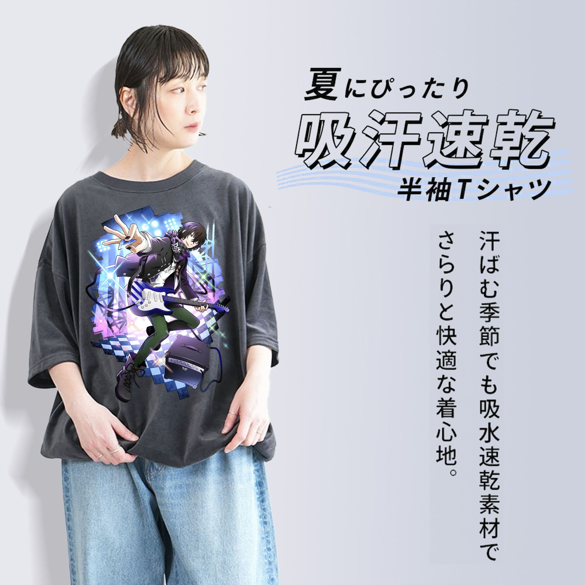 文豪ストレイドッグス Bungo Stray Dogs 綿100% ヴィンテージ風 半袖Tシャツ（フロントプリント）