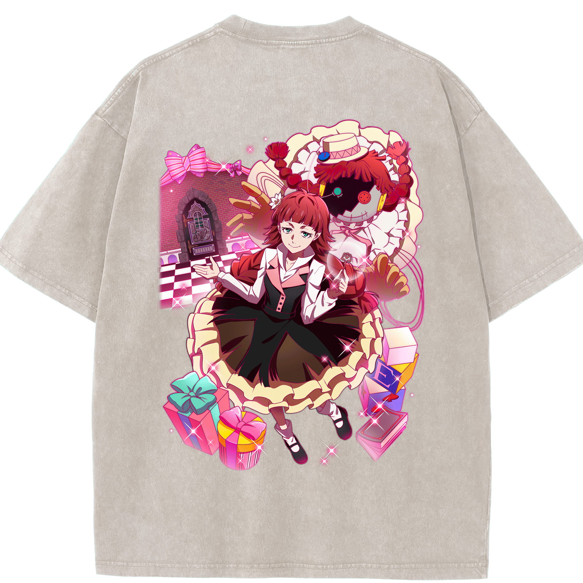 （画像用） 文豪ストレイドッグス Bungo Stray Dogs 綿100% ヴィンテージ風 半袖Tシャツ（背面プリント）