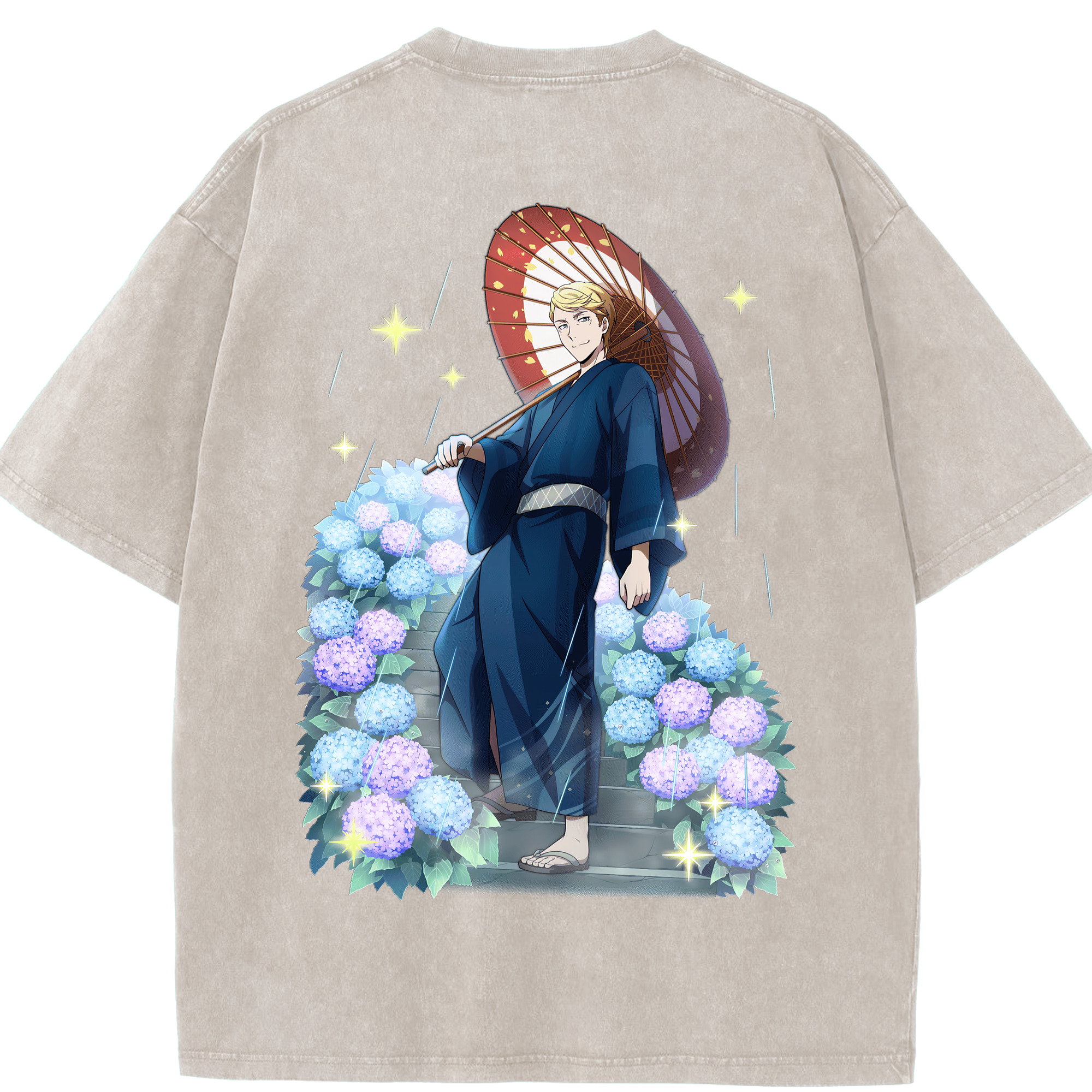（画像用） 文豪ストレイドッグス Bungo Stray Dogs 綿100% ヴィンテージ風 半袖Tシャツ（背面プリント）