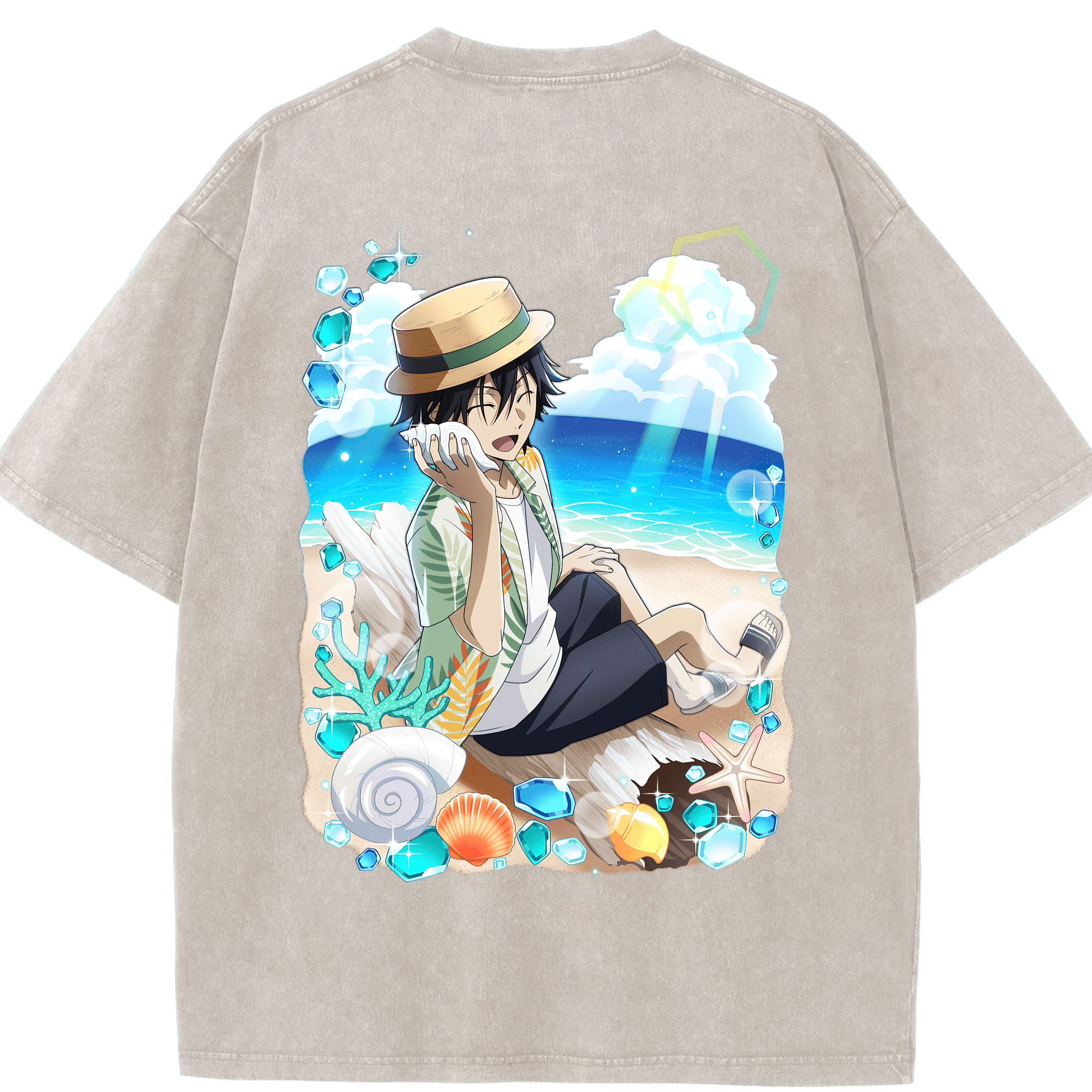 （画像用） 文豪ストレイドッグス Bungo Stray Dogs 綿100% ヴィンテージ風 半袖Tシャツ（背面プリント）