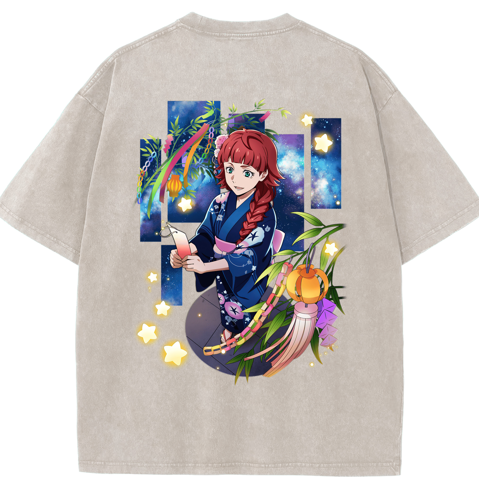 （画像用） 文豪ストレイドッグス Bungo Stray Dogs 綿100% ヴィンテージ風 半袖Tシャツ（背面プリント）