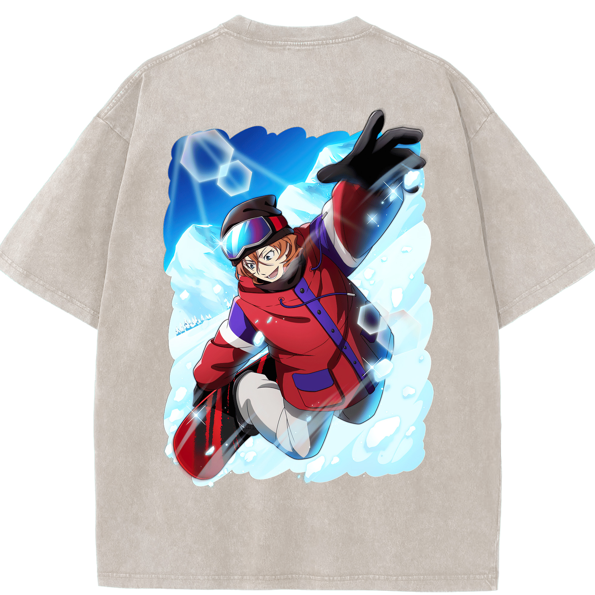 （画像用） 文豪ストレイドッグス Bungo Stray Dogs 綿100% ヴィンテージ風 半袖Tシャツ（背面プリント）