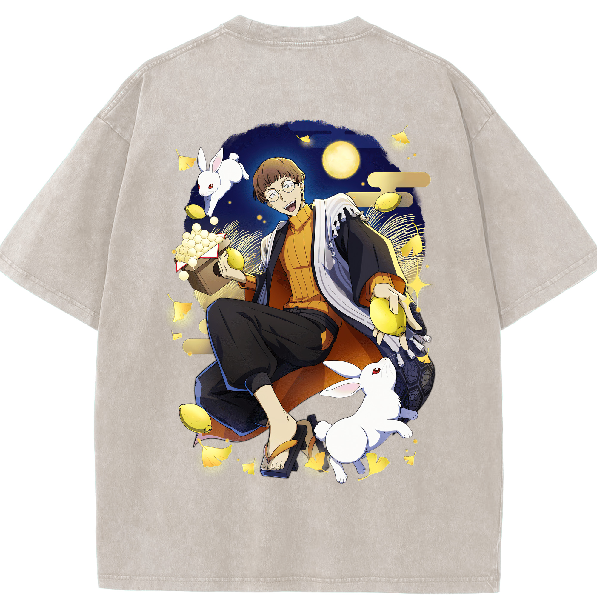 （画像用） 文豪ストレイドッグス Bungo Stray Dogs 綿100% ヴィンテージ風 半袖Tシャツ（背面プリント）