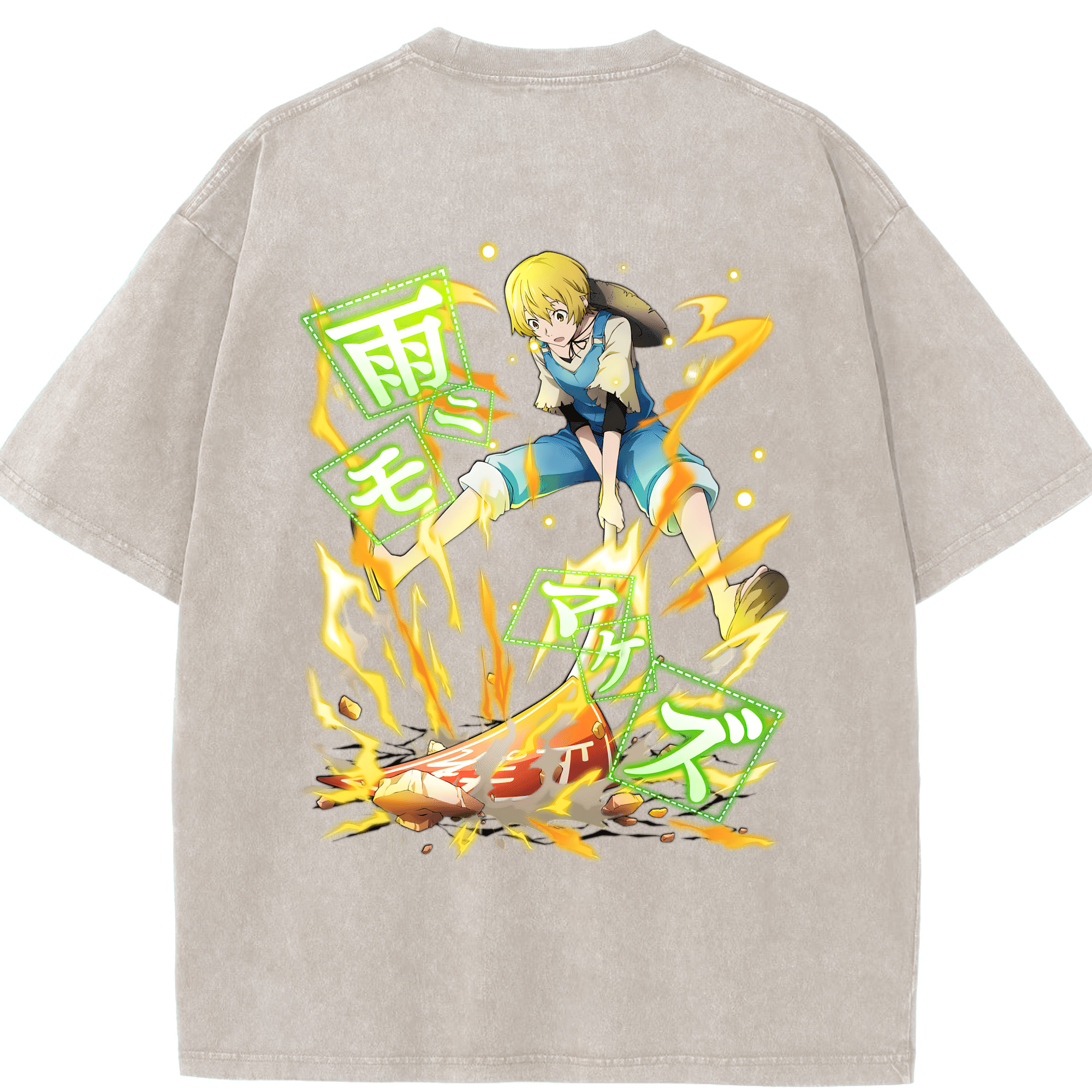 （画像用） 文豪ストレイドッグス Bungo Stray Dogs 綿100% ヴィンテージ風 半袖Tシャツ（背面プリント）