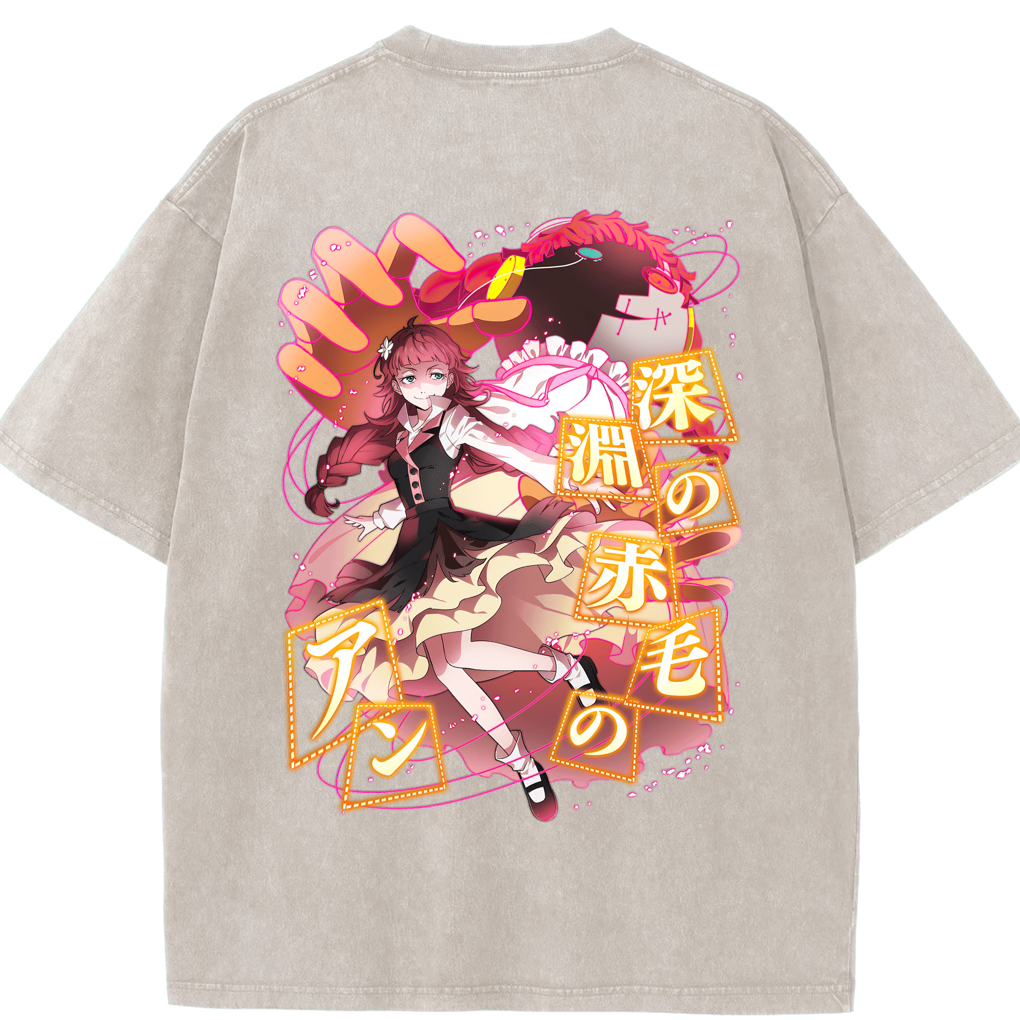 （画像用） 文豪ストレイドッグス Bungo Stray Dogs 綿100% ヴィンテージ風 半袖Tシャツ（背面プリント）