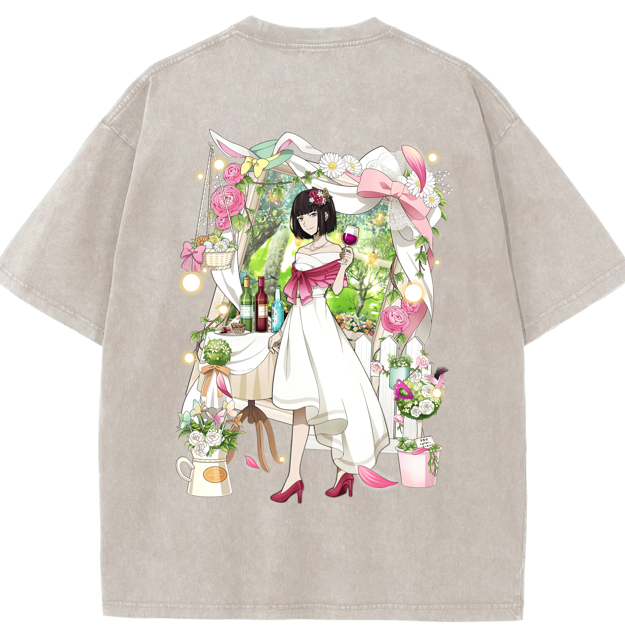 （画像用） 文豪ストレイドッグス Bungo Stray Dogs 綿100% ヴィンテージ風 半袖Tシャツ（背面プリント）