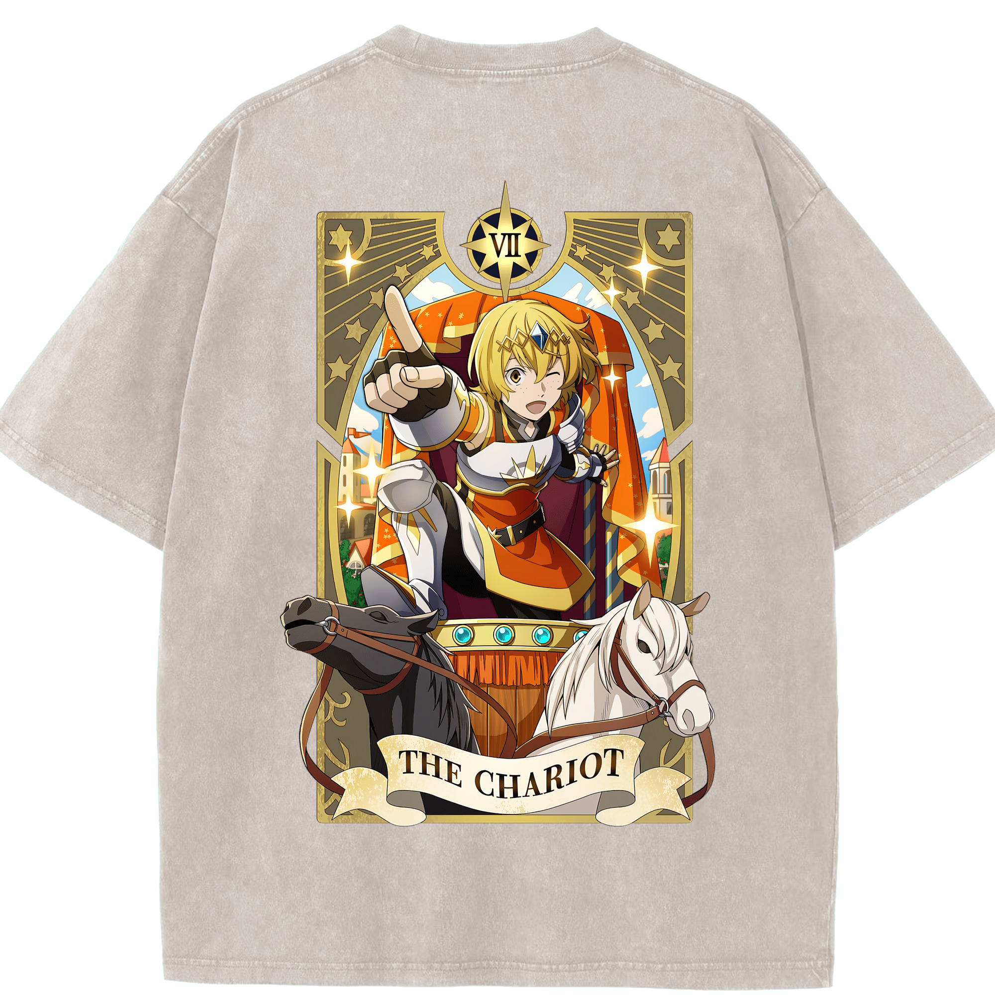 （画像用） 文豪ストレイドッグス Bungo Stray Dogs 綿100% ヴィンテージ風 半袖Tシャツ（背面プリント）