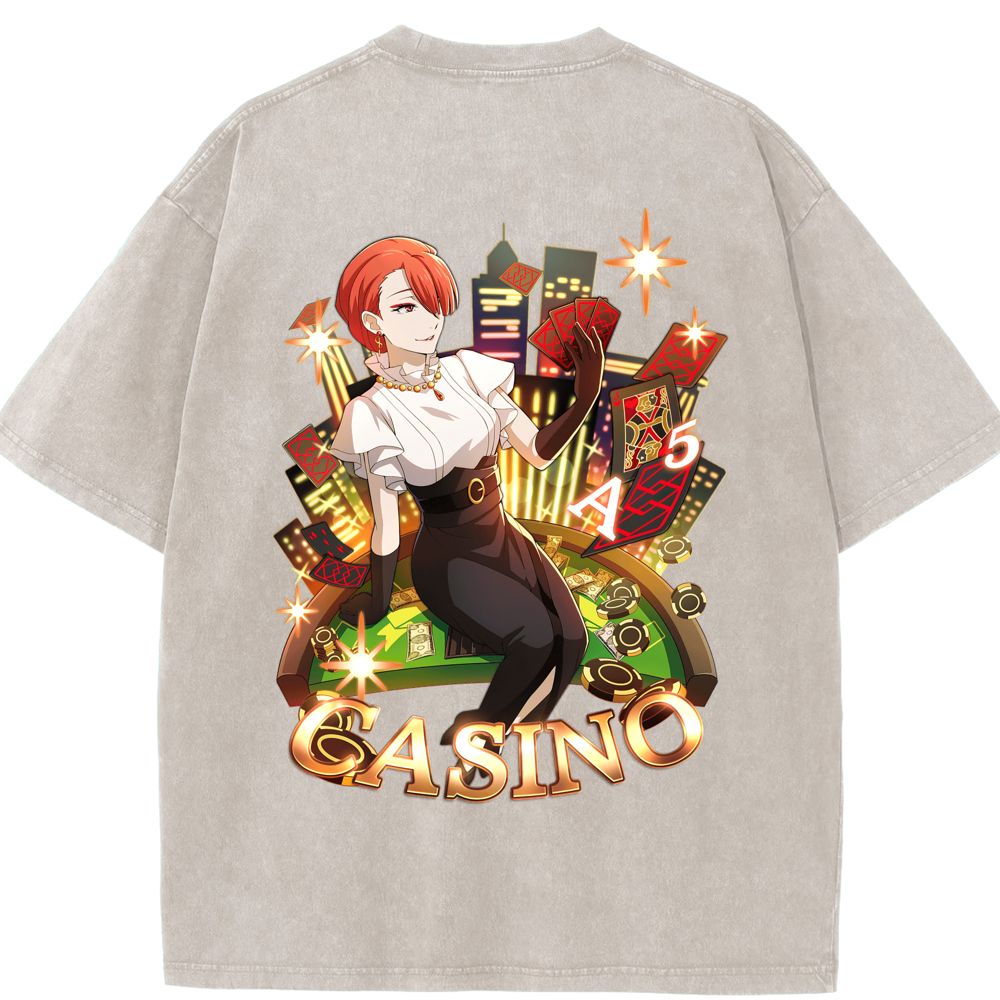 （画像用） 文豪ストレイドッグス Bungo Stray Dogs 綿100% ヴィンテージ風 半袖Tシャツ（背面プリント）