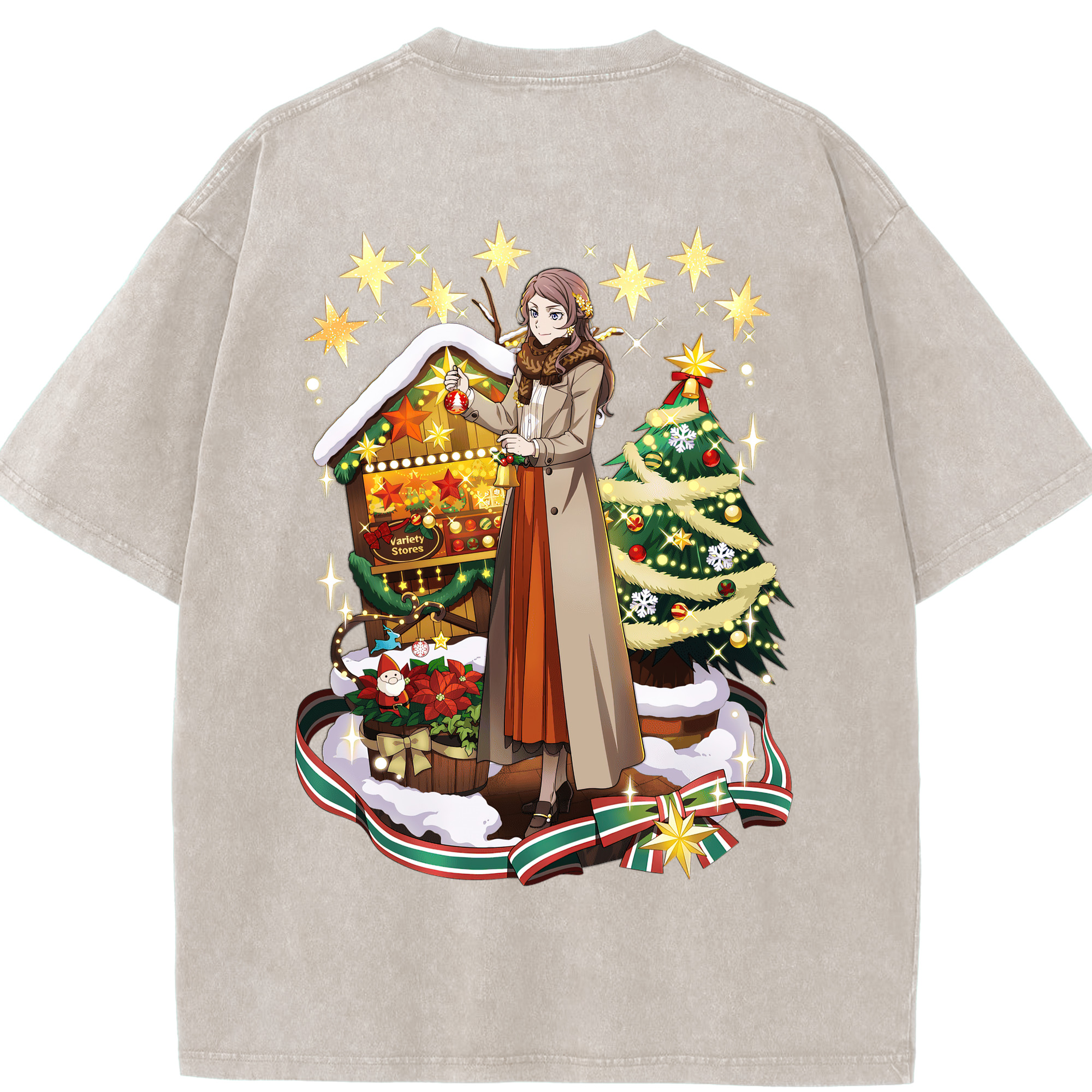 （画像用） 文豪ストレイドッグス Bungo Stray Dogs 綿100% ヴィンテージ風 半袖Tシャツ（背面プリント）