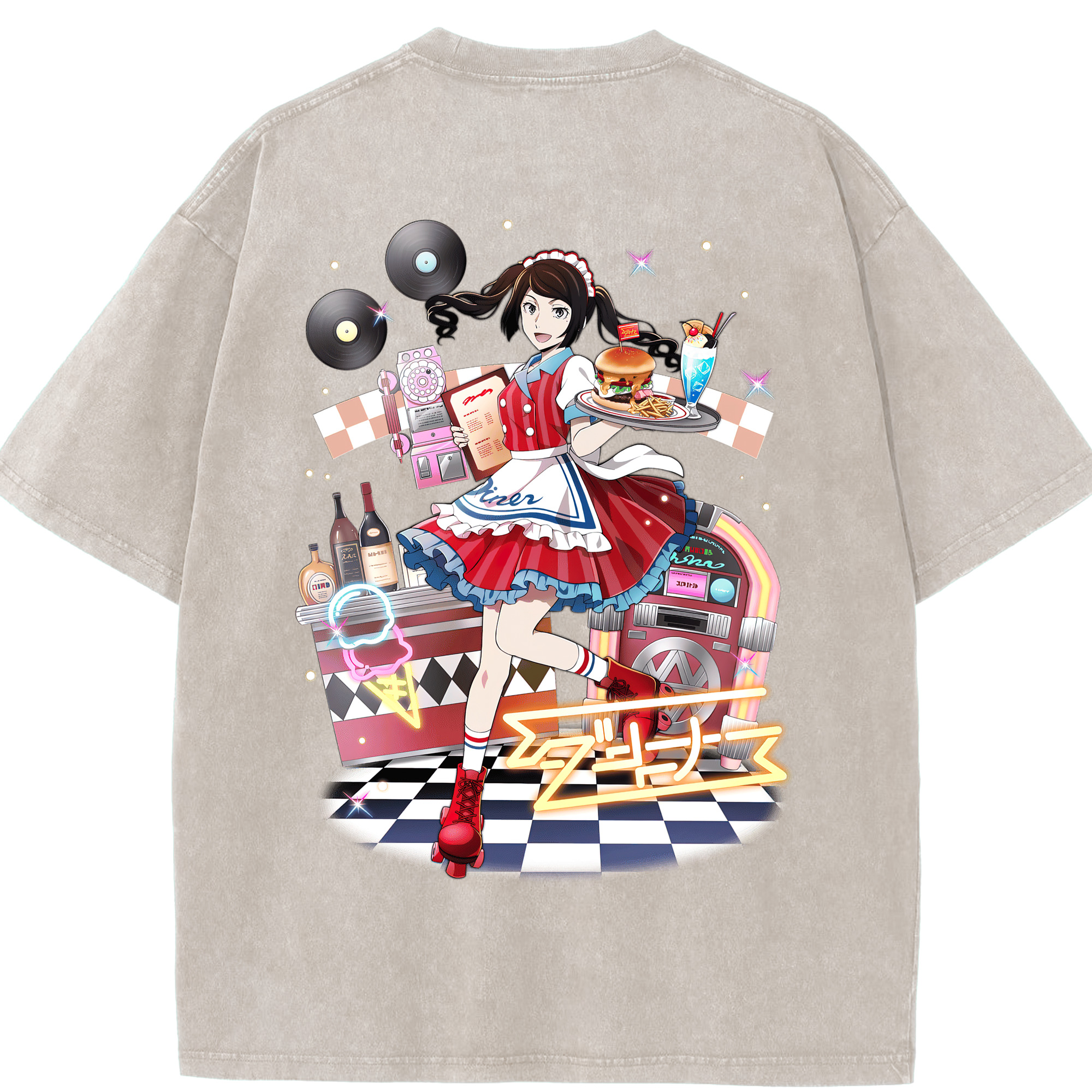 （画像用） 文豪ストレイドッグス Bungo Stray Dogs 綿100% ヴィンテージ風 半袖Tシャツ（背面プリント）