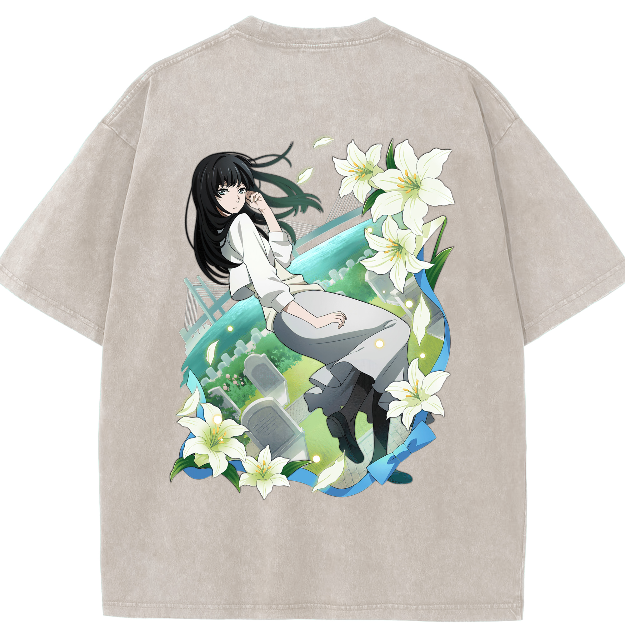 （画像用） 文豪ストレイドッグス Bungo Stray Dogs 綿100% ヴィンテージ風 半袖Tシャツ（背面プリント）