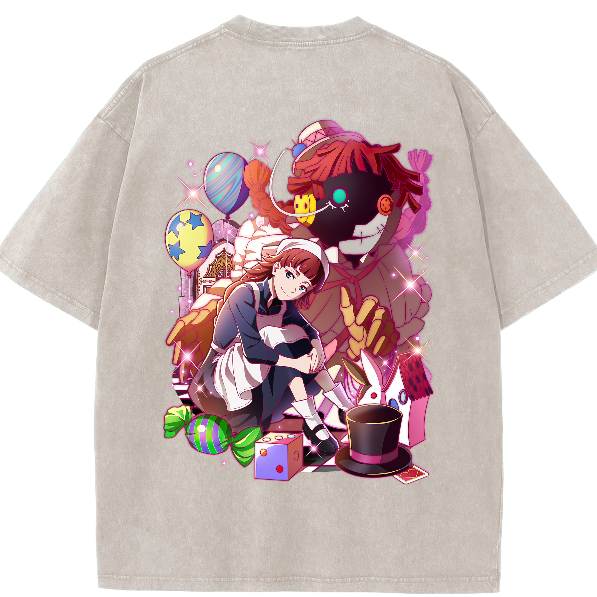 （画像用） 文豪ストレイドッグス Bungo Stray Dogs 綿100% ヴィンテージ風 半袖Tシャツ（背面プリント）