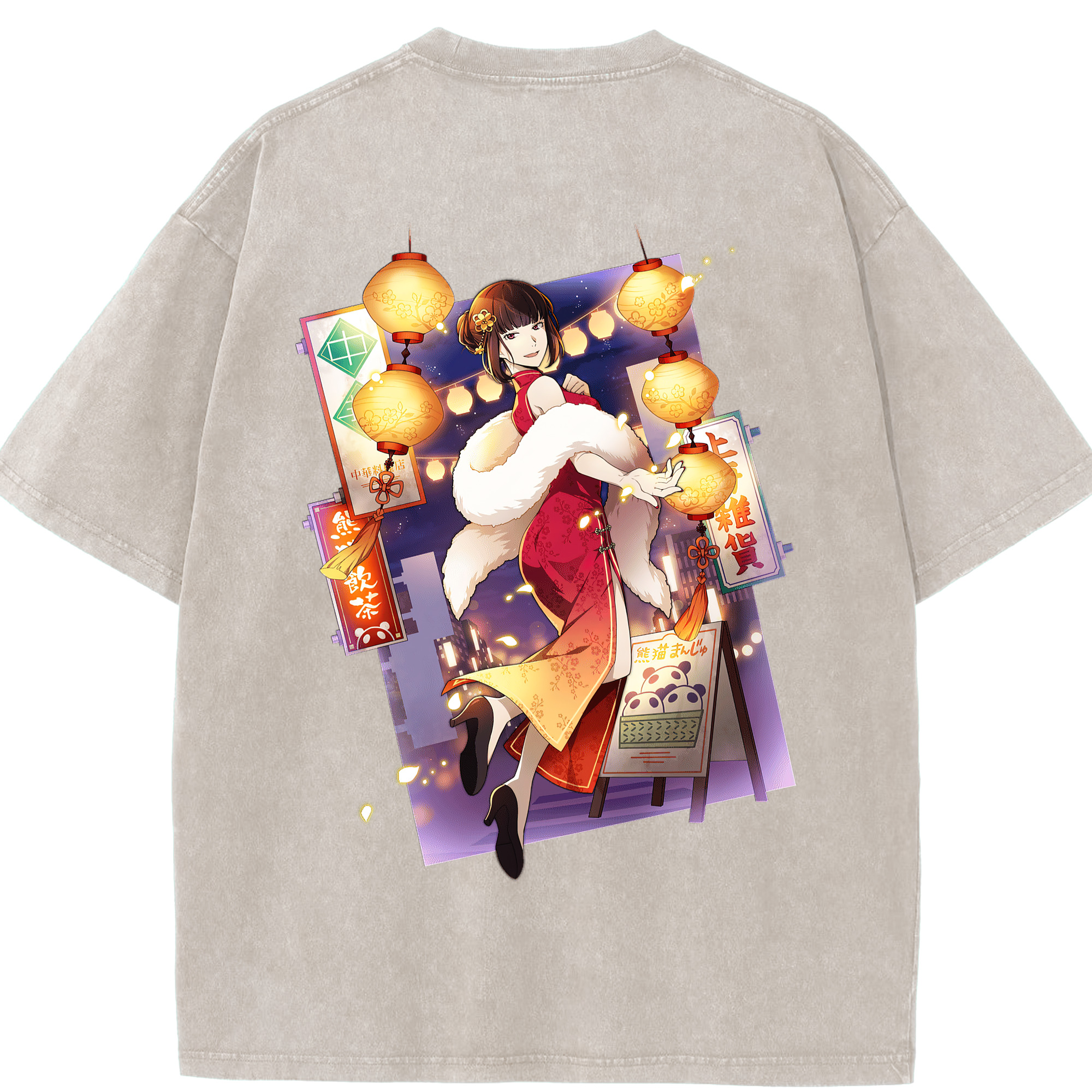 （画像用） 文豪ストレイドッグス Bungo Stray Dogs 綿100% ヴィンテージ風 半袖Tシャツ（背面プリント）