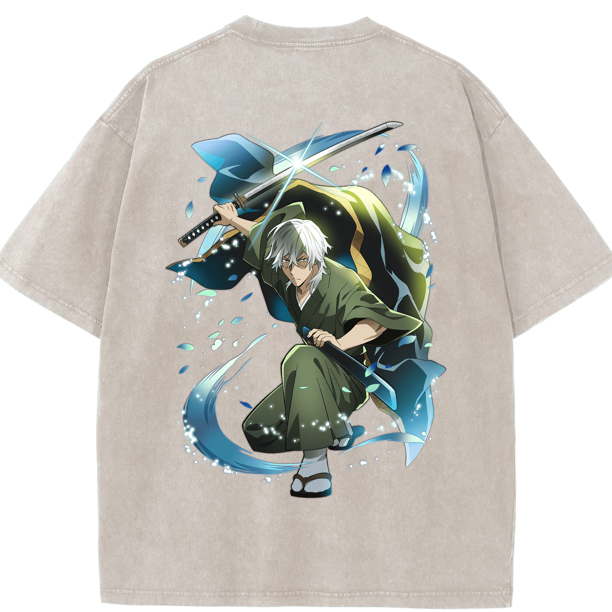 （画像用） 文豪ストレイドッグス Bungo Stray Dogs 綿100% ヴィンテージ風 半袖Tシャツ（背面プリント）