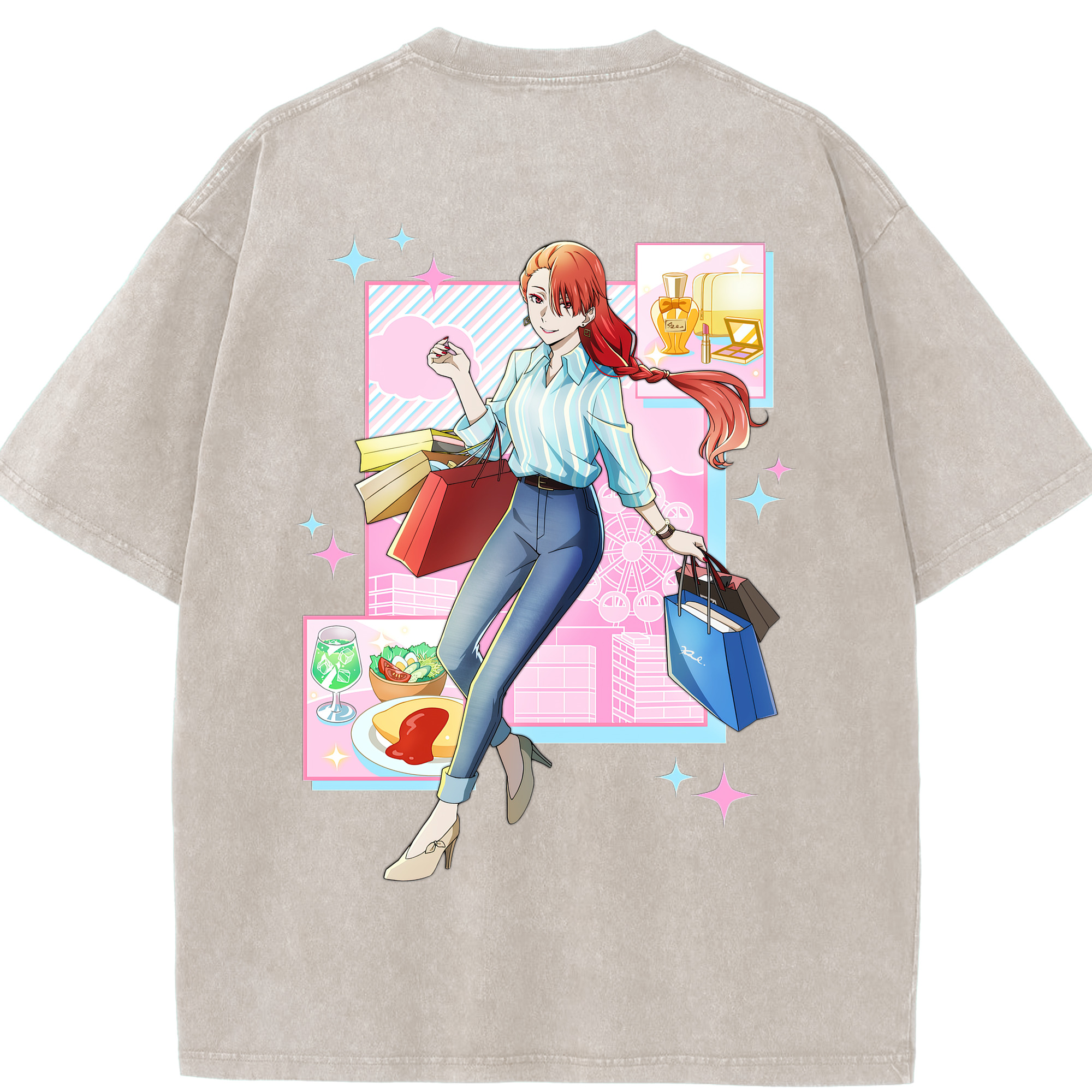 （画像用） 文豪ストレイドッグス Bungo Stray Dogs 綿100% ヴィンテージ風 半袖Tシャツ（背面プリント）