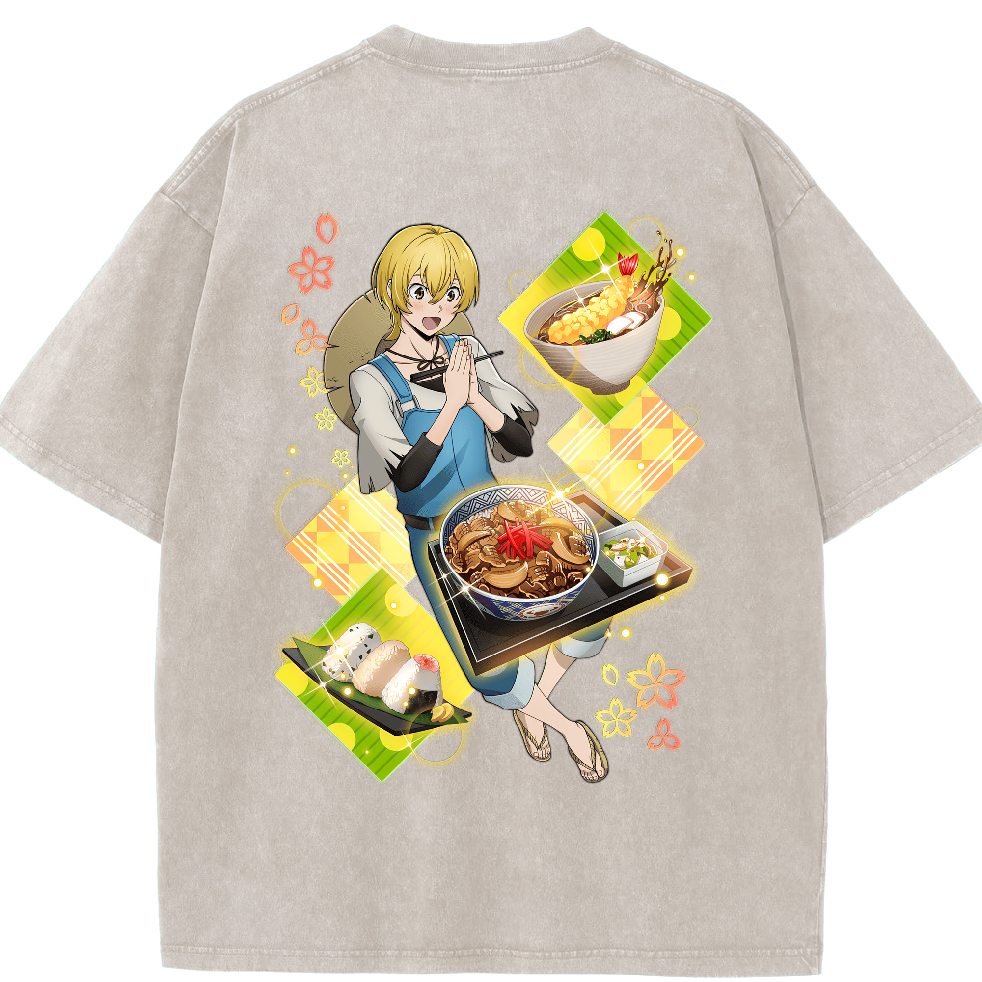 （画像用） 文豪ストレイドッグス Bungo Stray Dogs 綿100% ヴィンテージ風 半袖Tシャツ（背面プリント）