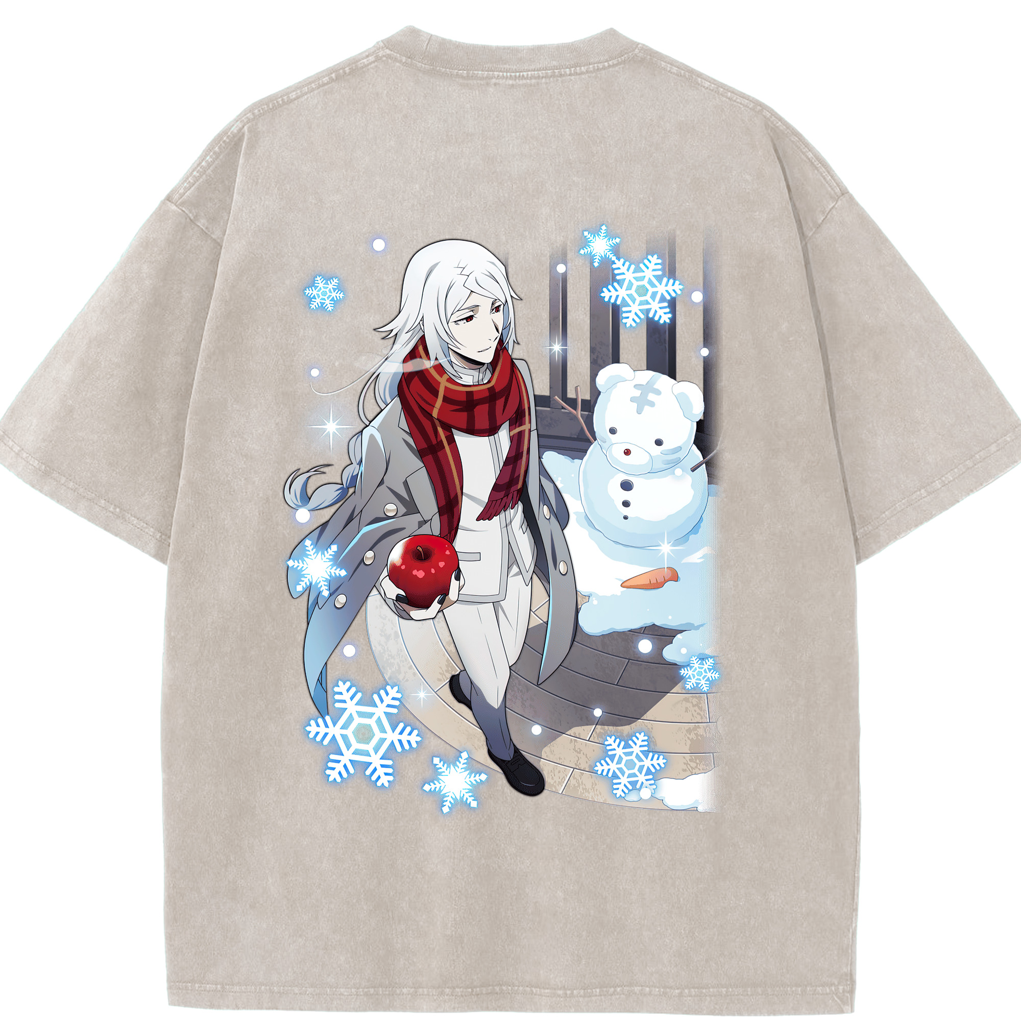 （画像用） 文豪ストレイドッグス Bungo Stray Dogs 綿100% ヴィンテージ風 半袖Tシャツ（背面プリント）