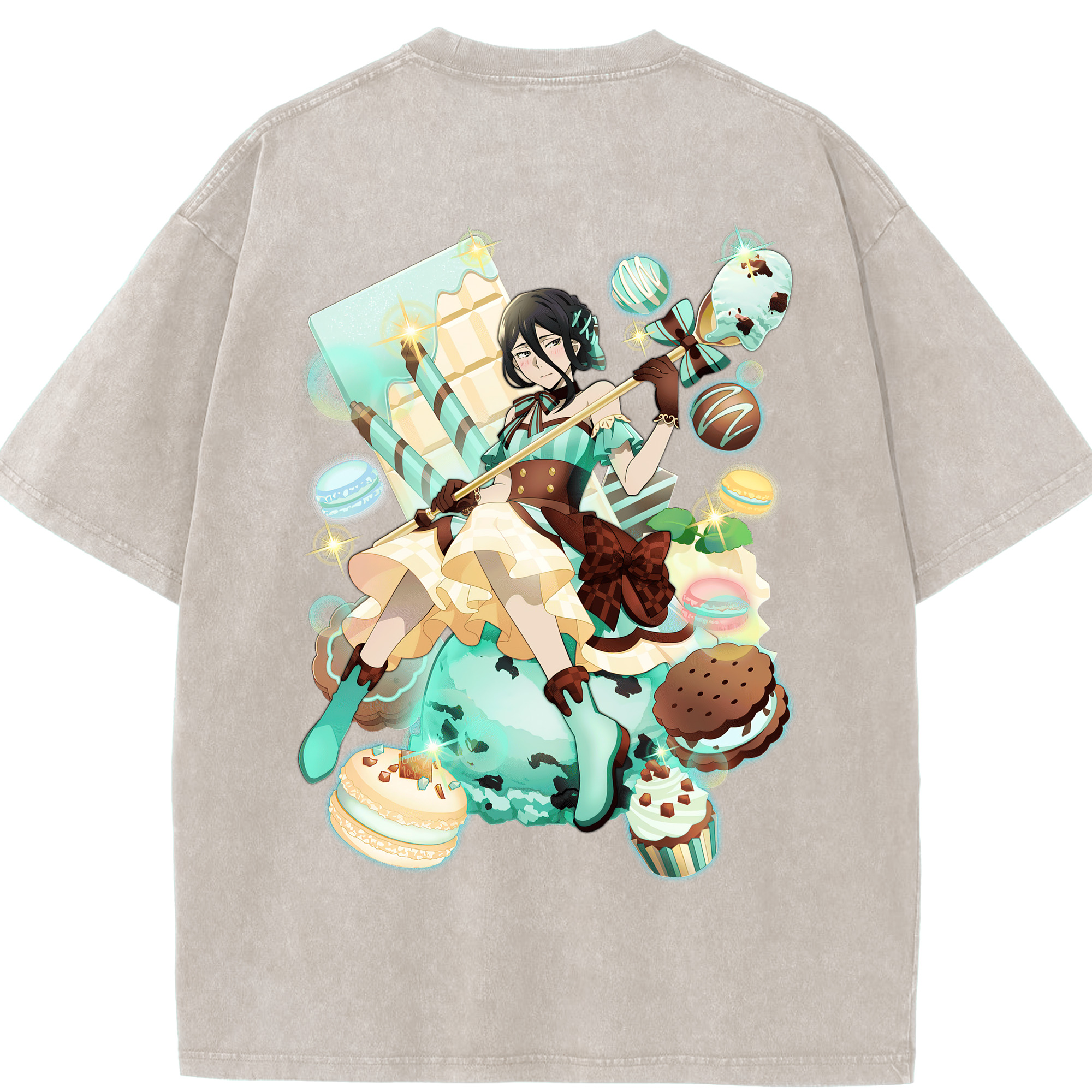 （画像用） 文豪ストレイドッグス Bungo Stray Dogs 綿100% ヴィンテージ風 半袖Tシャツ（背面プリント）