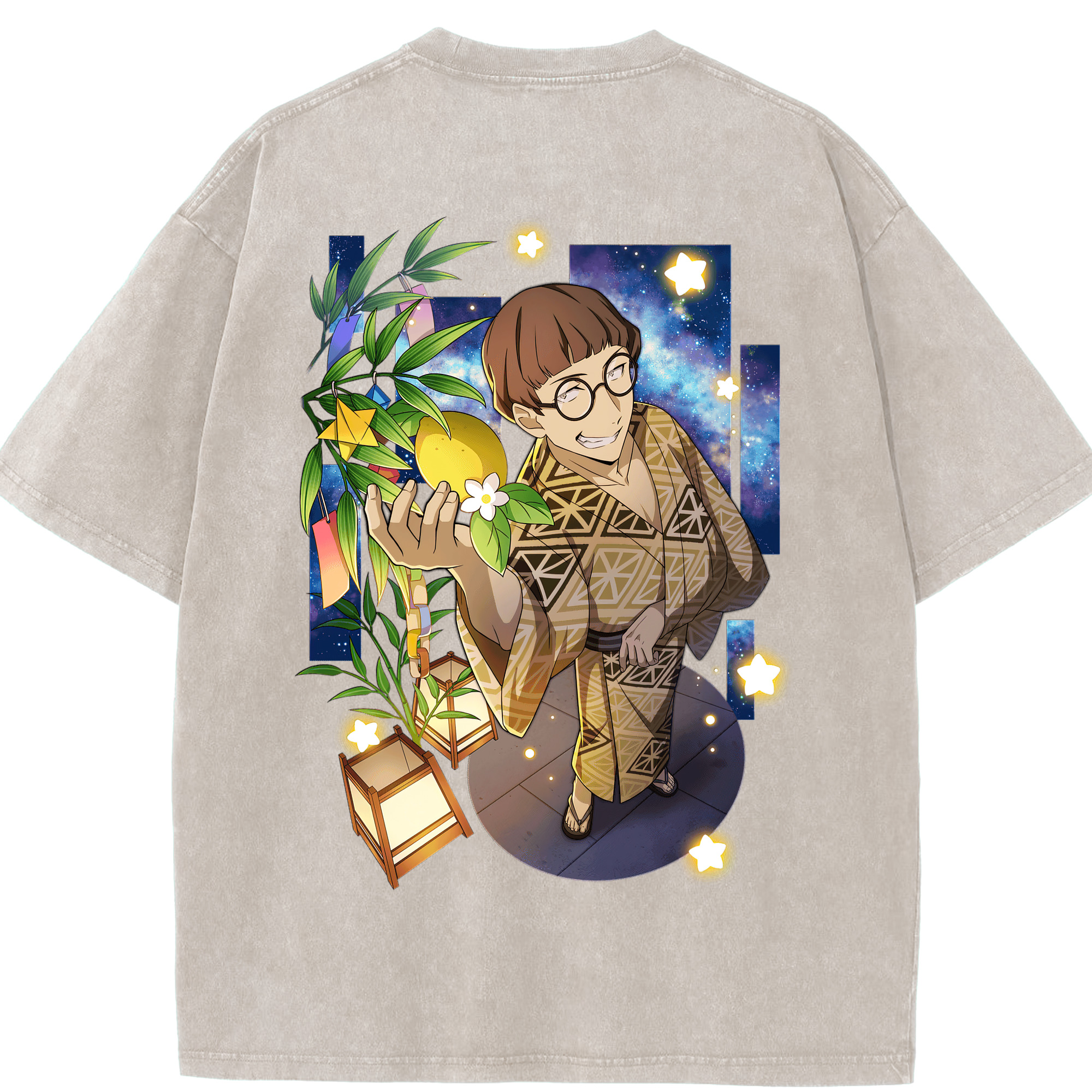 （画像用） 文豪ストレイドッグス Bungo Stray Dogs 綿100% ヴィンテージ風 半袖Tシャツ（背面プリント）