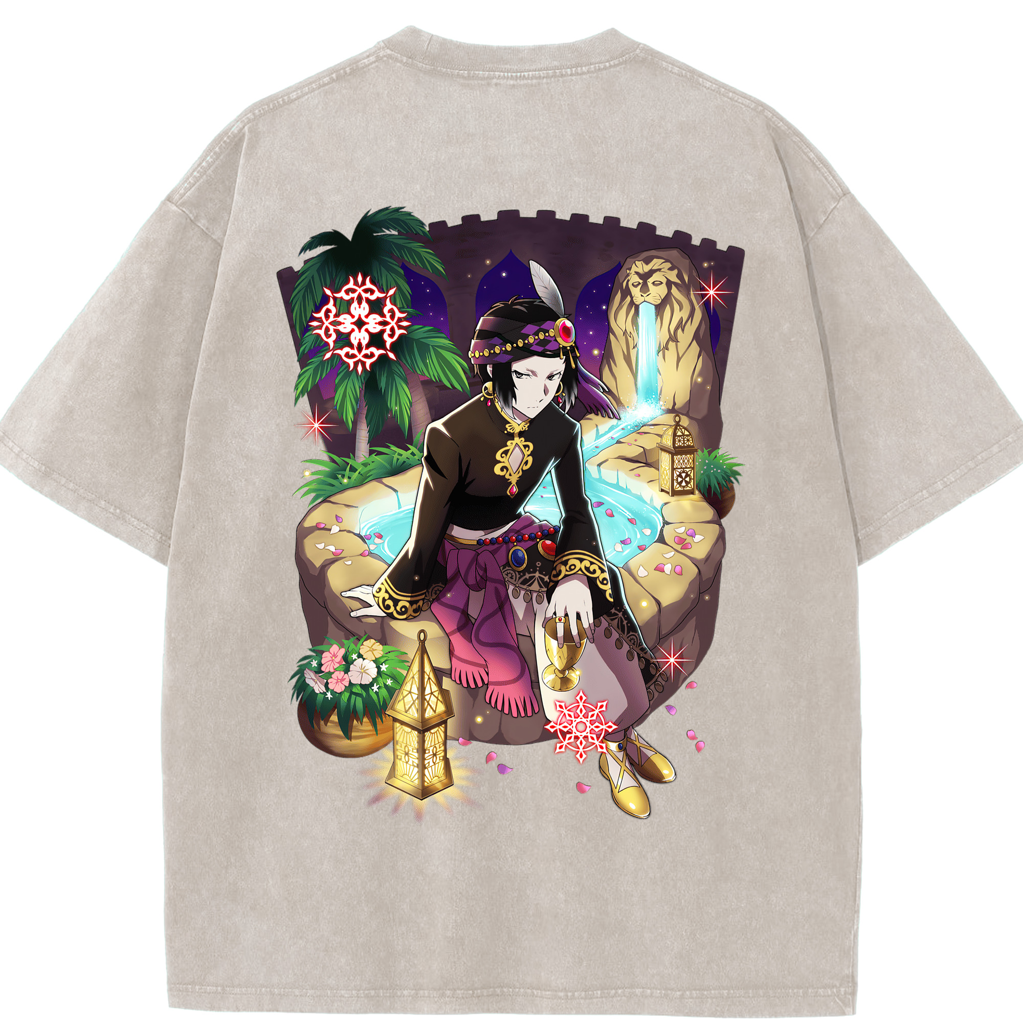 （画像用） 文豪ストレイドッグス Bungo Stray Dogs 綿100% ヴィンテージ風 半袖Tシャツ（背面プリント）