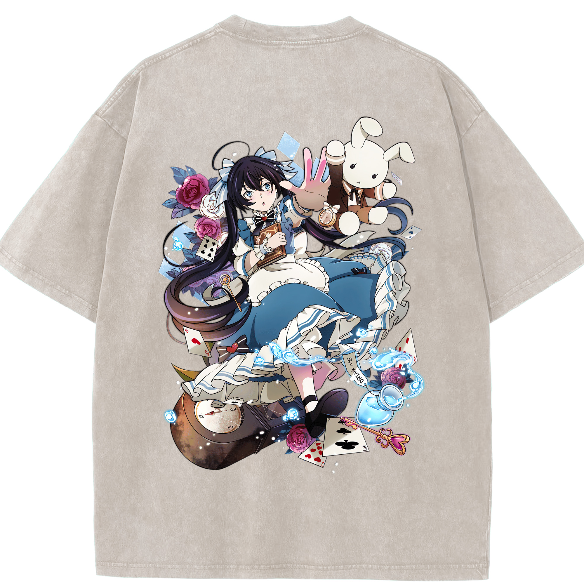 （画像用） 文豪ストレイドッグス Bungo Stray Dogs 綿100% ヴィンテージ風 半袖Tシャツ（背面プリント）