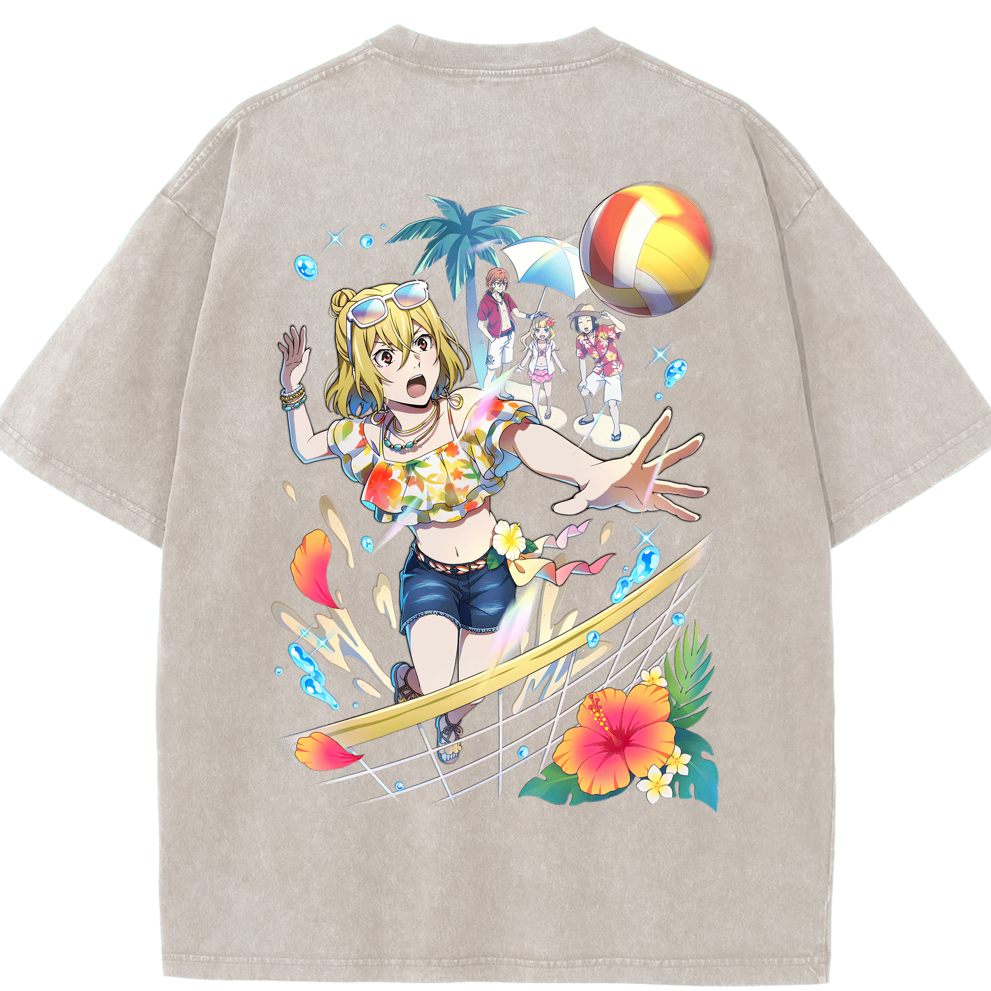 （画像用） 文豪ストレイドッグス Bungo Stray Dogs 綿100% ヴィンテージ風 半袖Tシャツ（背面プリント）