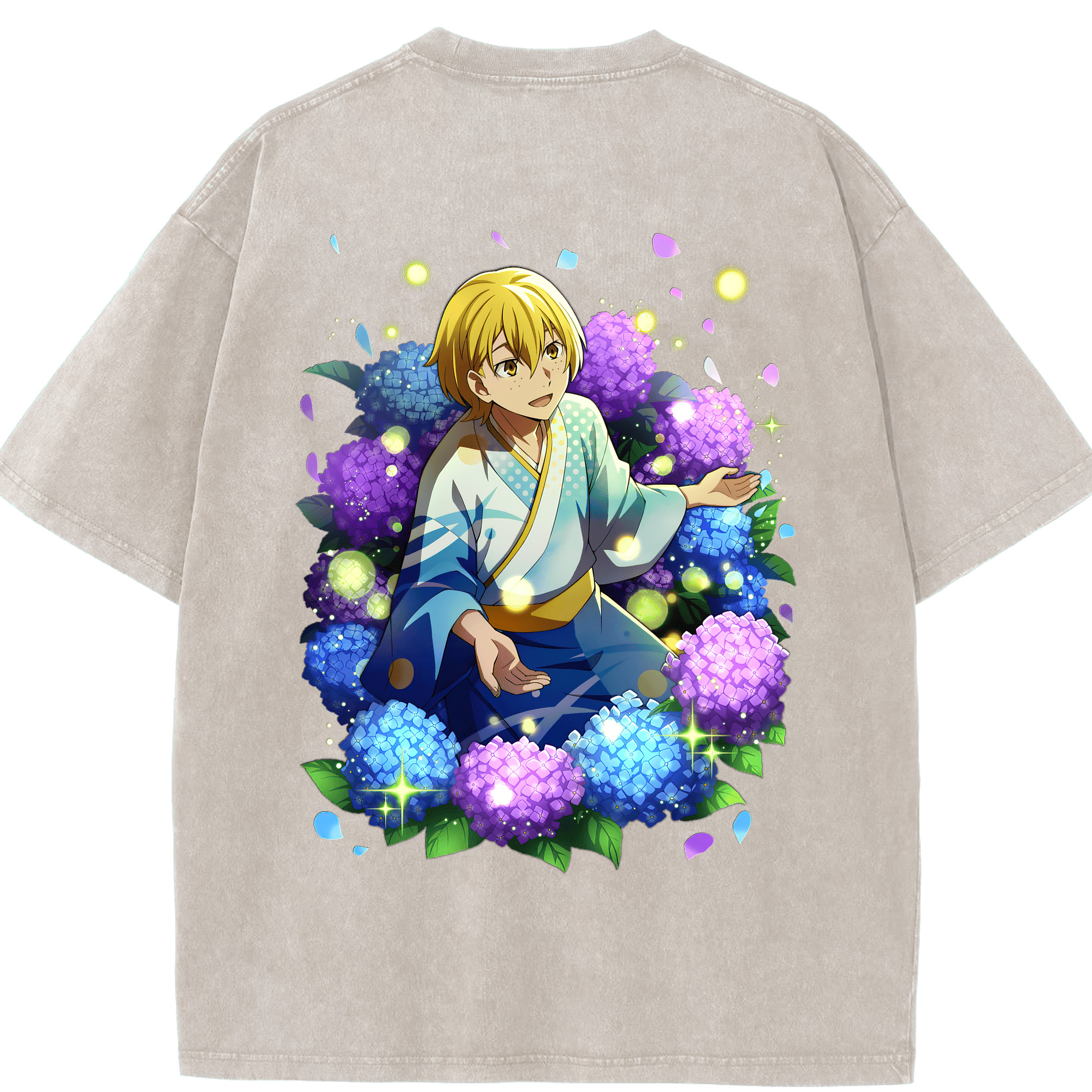 （画像用） 文豪ストレイドッグス Bungo Stray Dogs 綿100% ヴィンテージ風 半袖Tシャツ（背面プリント）
