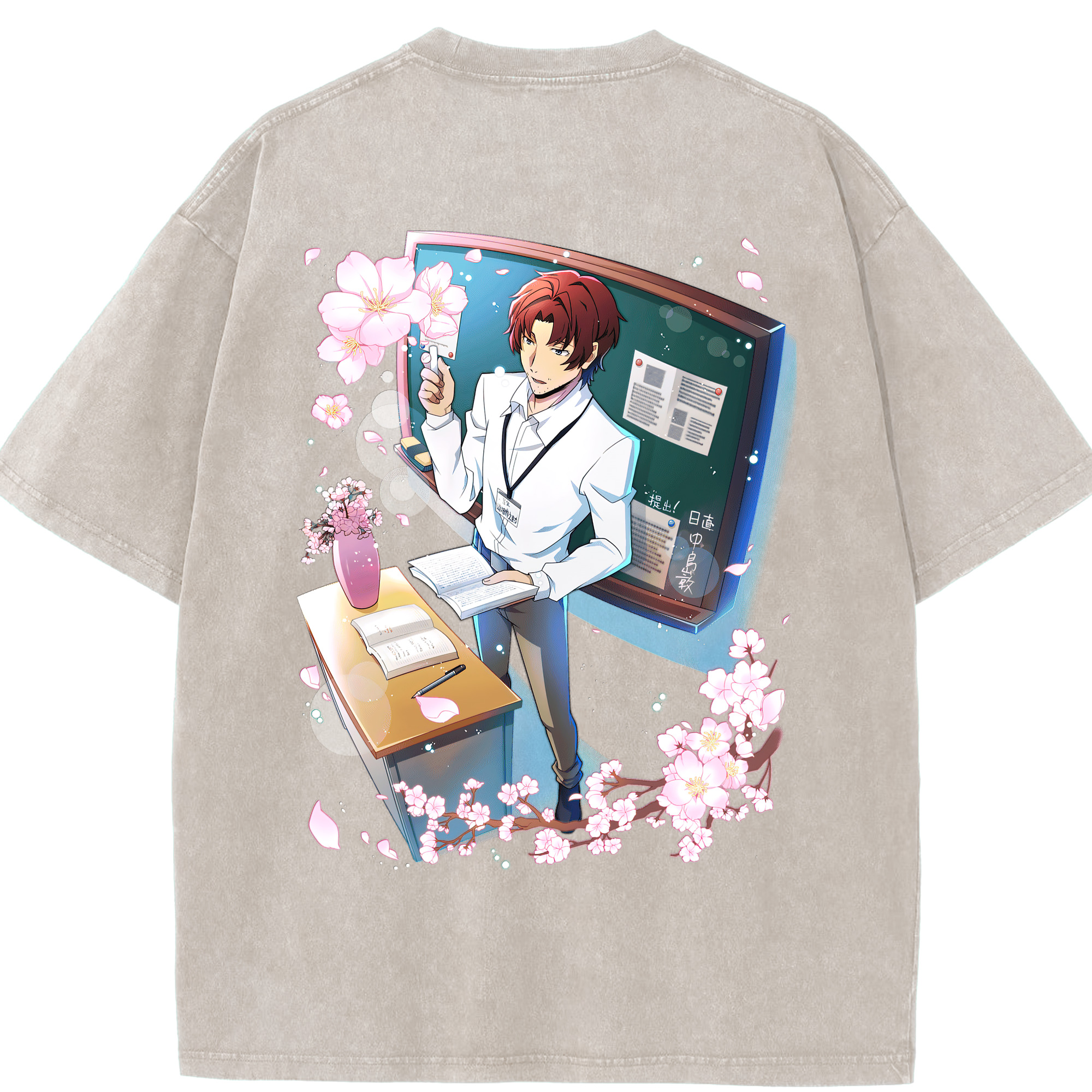 （画像用） 文豪ストレイドッグス Bungo Stray Dogs 綿100% ヴィンテージ風 半袖Tシャツ（背面プリント）