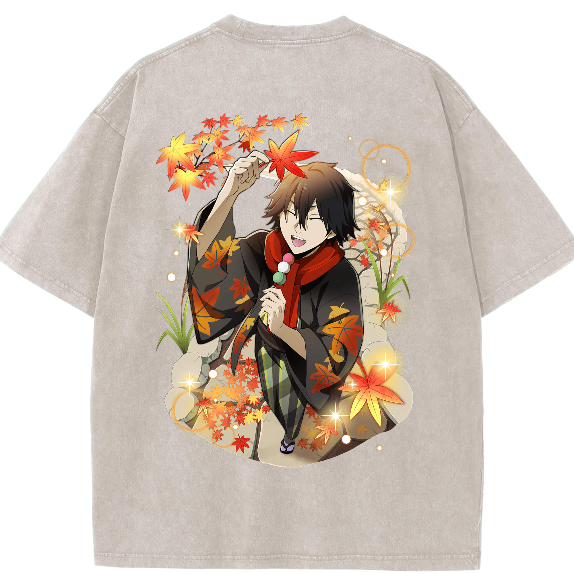 （画像用） 文豪ストレイドッグス Bungo Stray Dogs 綿100% ヴィンテージ風 半袖Tシャツ（背面プリント）